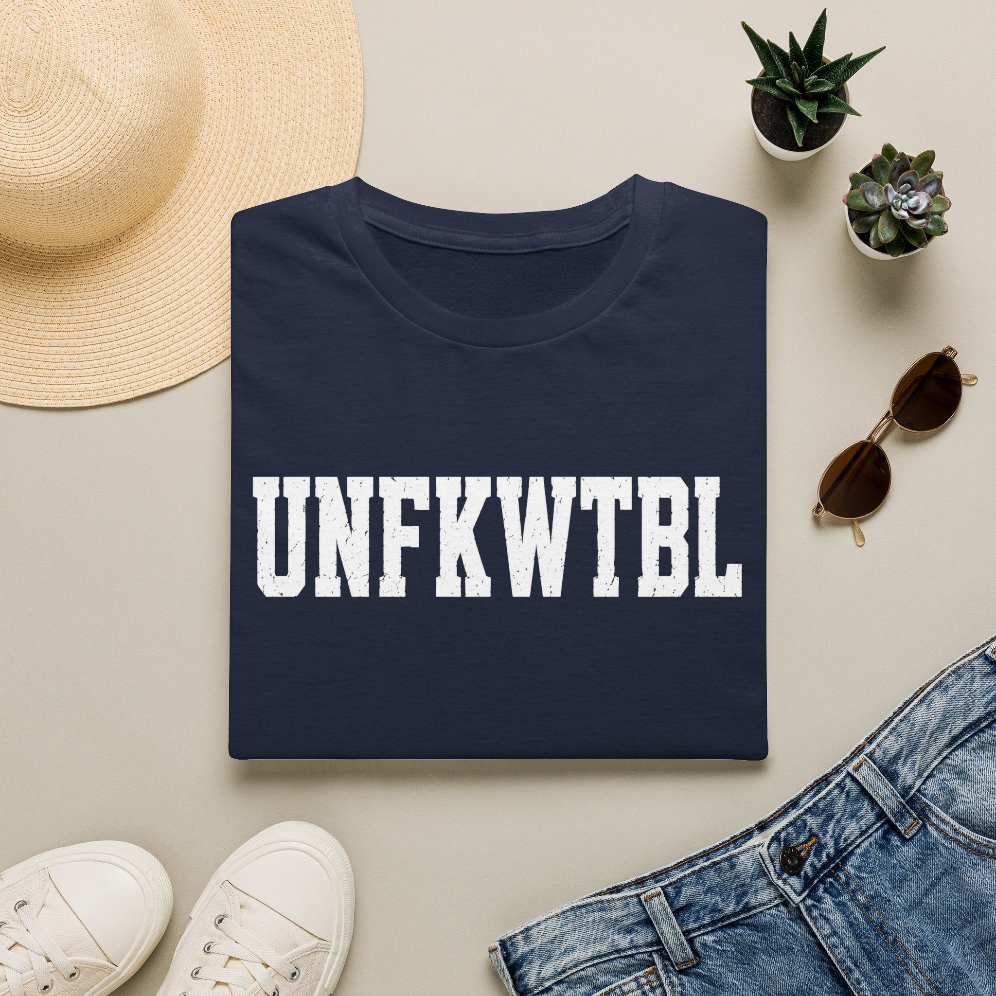 UNFKWTBL Graphic T-Shirt — Bold Collegiate Lettering