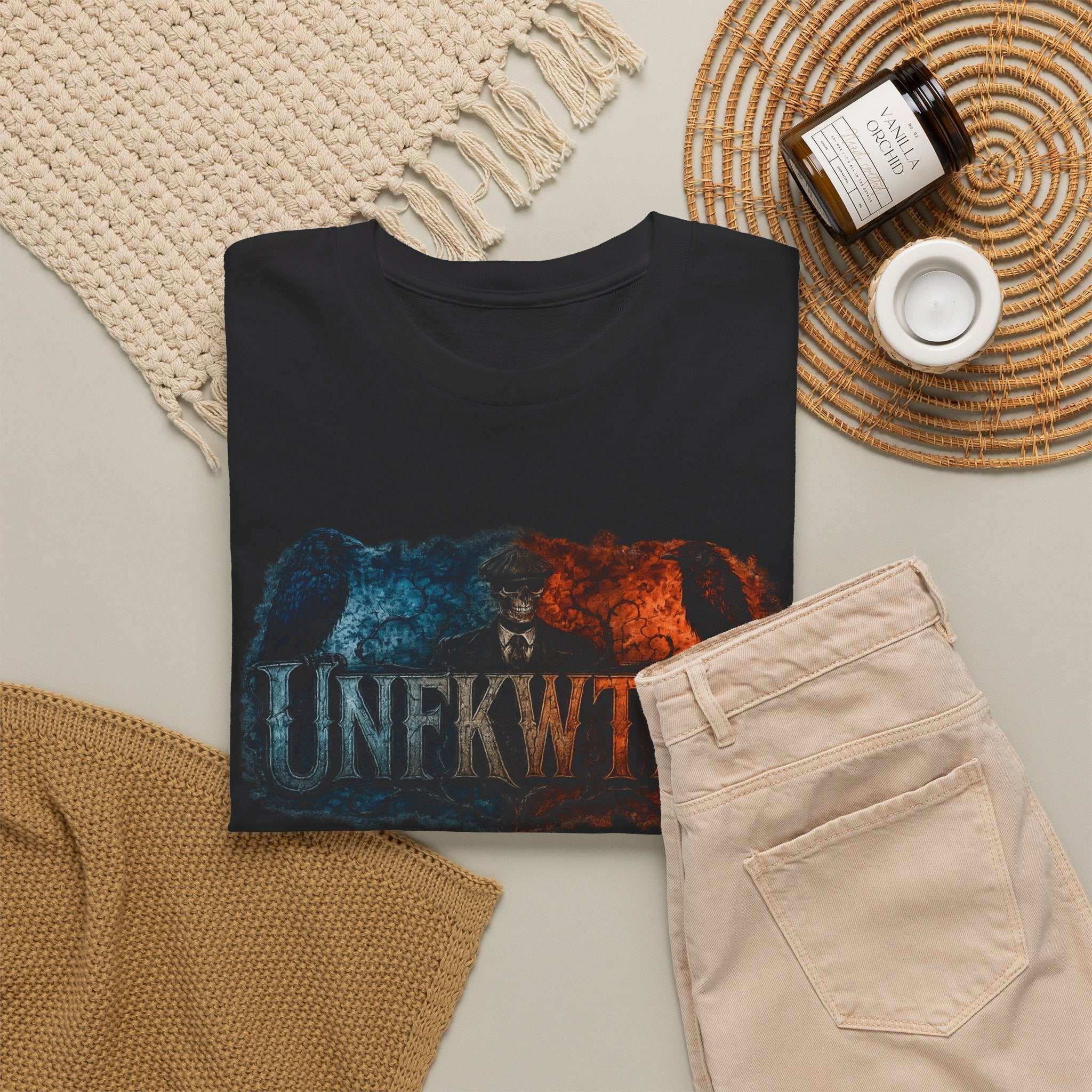 Dark Cosmic Slenderman Tee – 'UNFKWTBL' Horror Graphic Shirt
