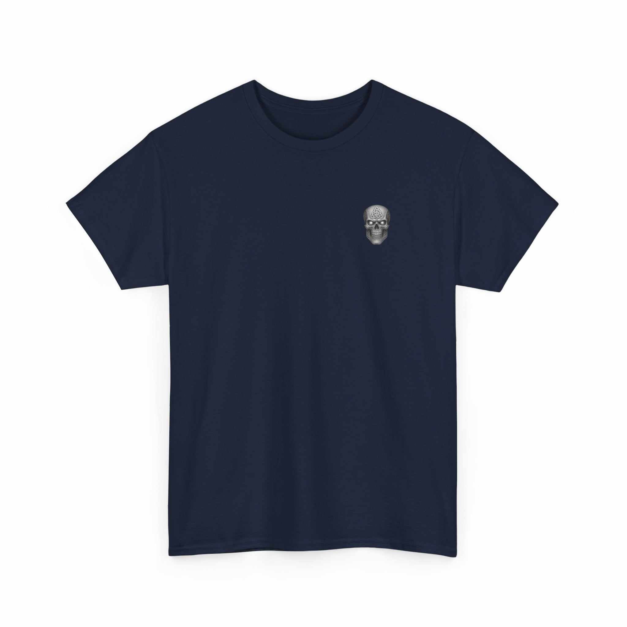 Tee shirt mashup design featuring Saturday Morning Cartoons and horror legends with detailed size guide and care instructions