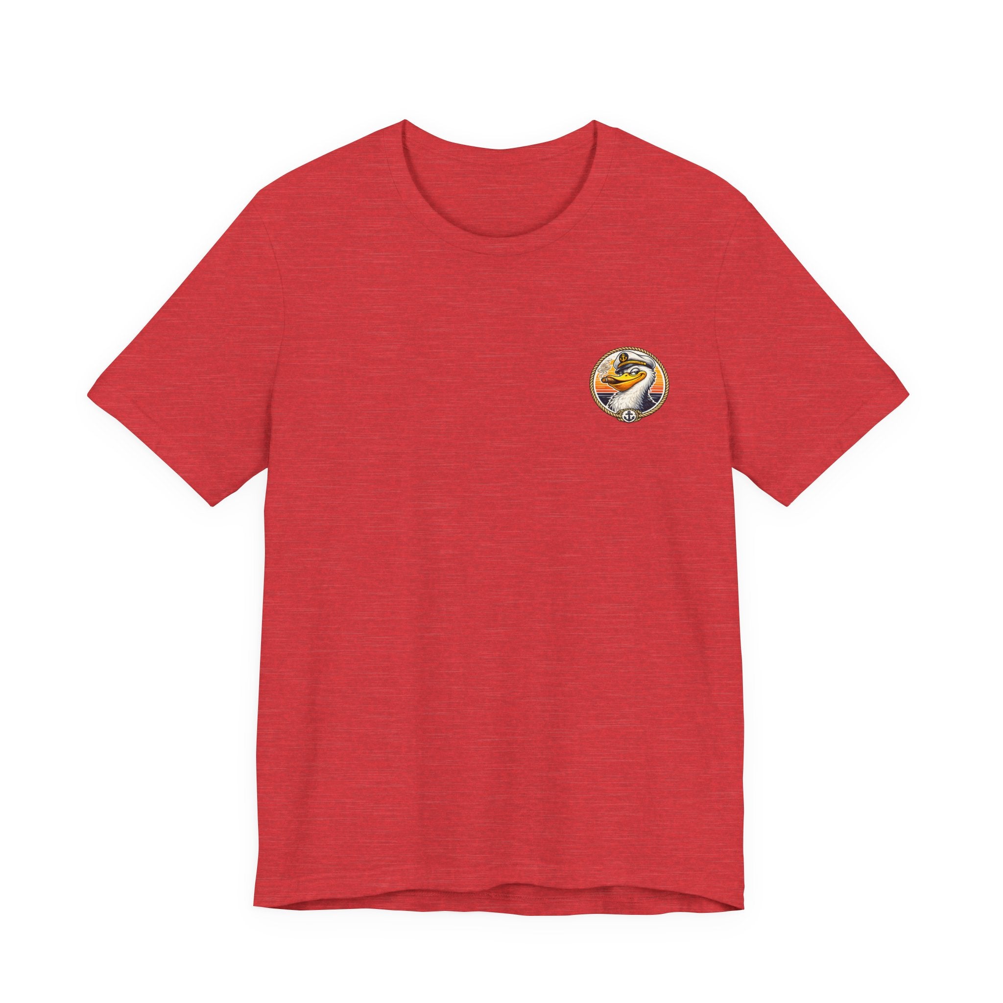 Duck Captain Graphic Tee — Sailor Duck Drinking Rum Retro Beach Shirt