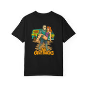 Black Jason Voorhees T-shirt with Scooby Doo Mystery and No Givebacks print