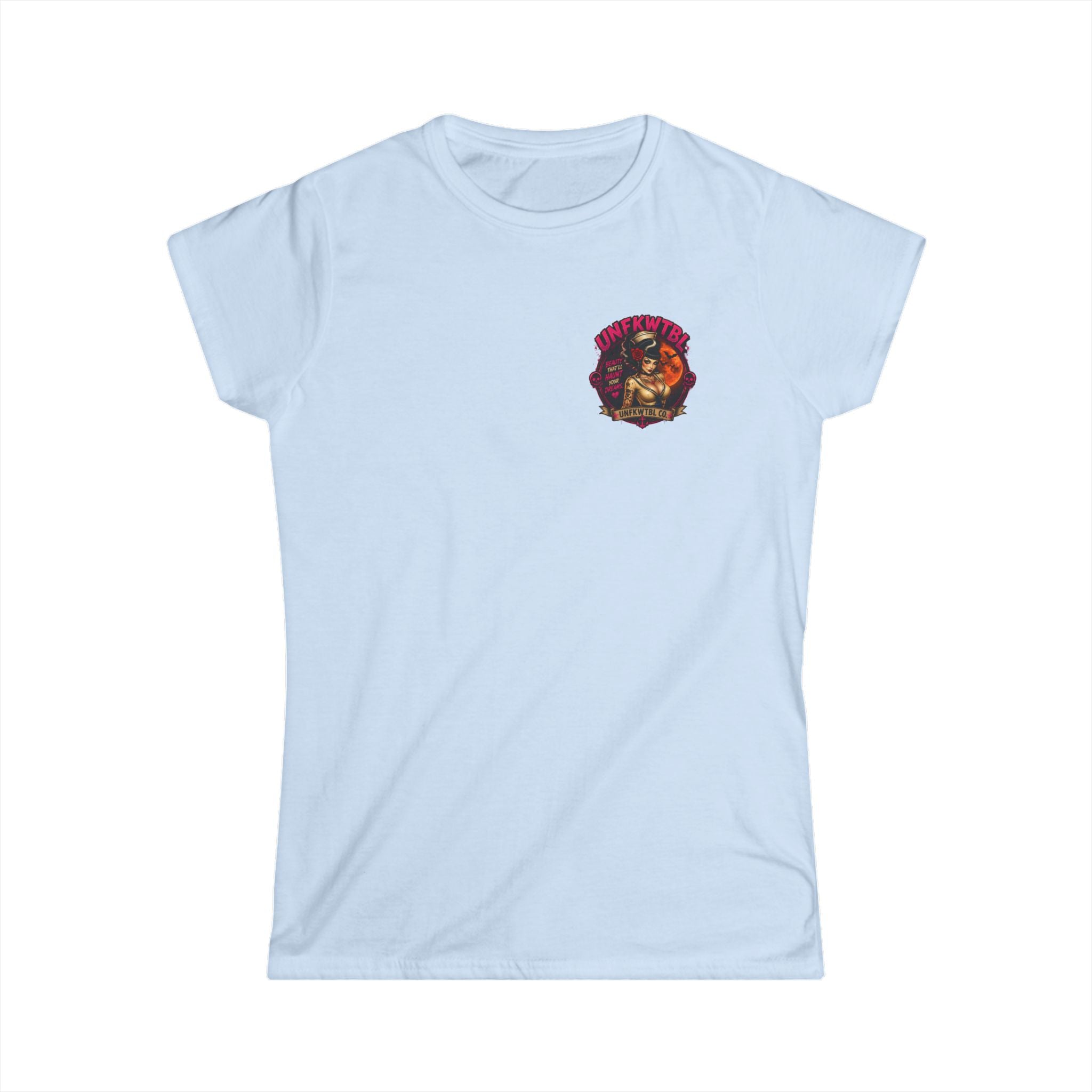Zombie beach pinup Women’s White Tee — Classic Softstyle Crewneck