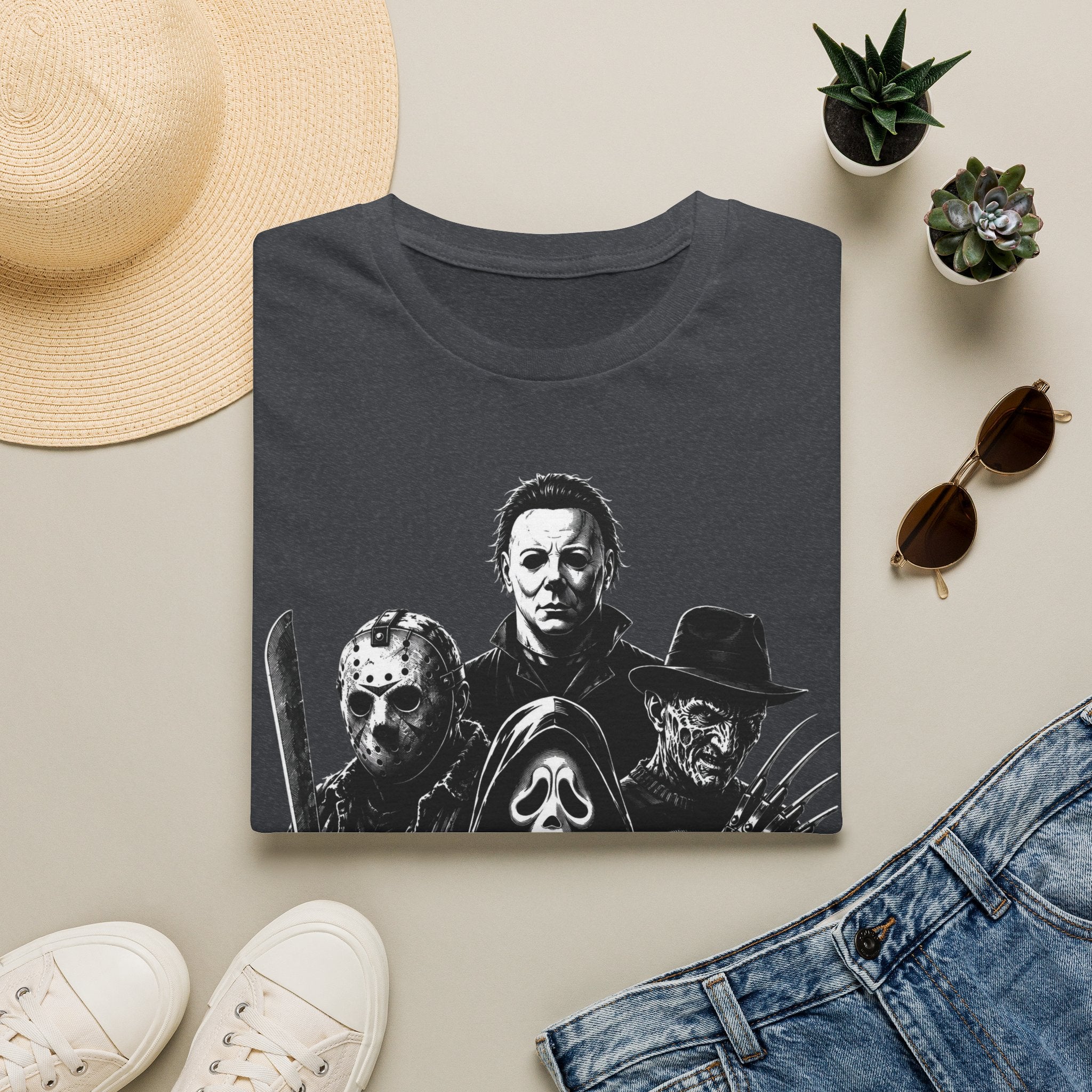 Horror Icons T-Shirt — Michael Myers, Jason, Freddy & Ghostface Graphic Tee