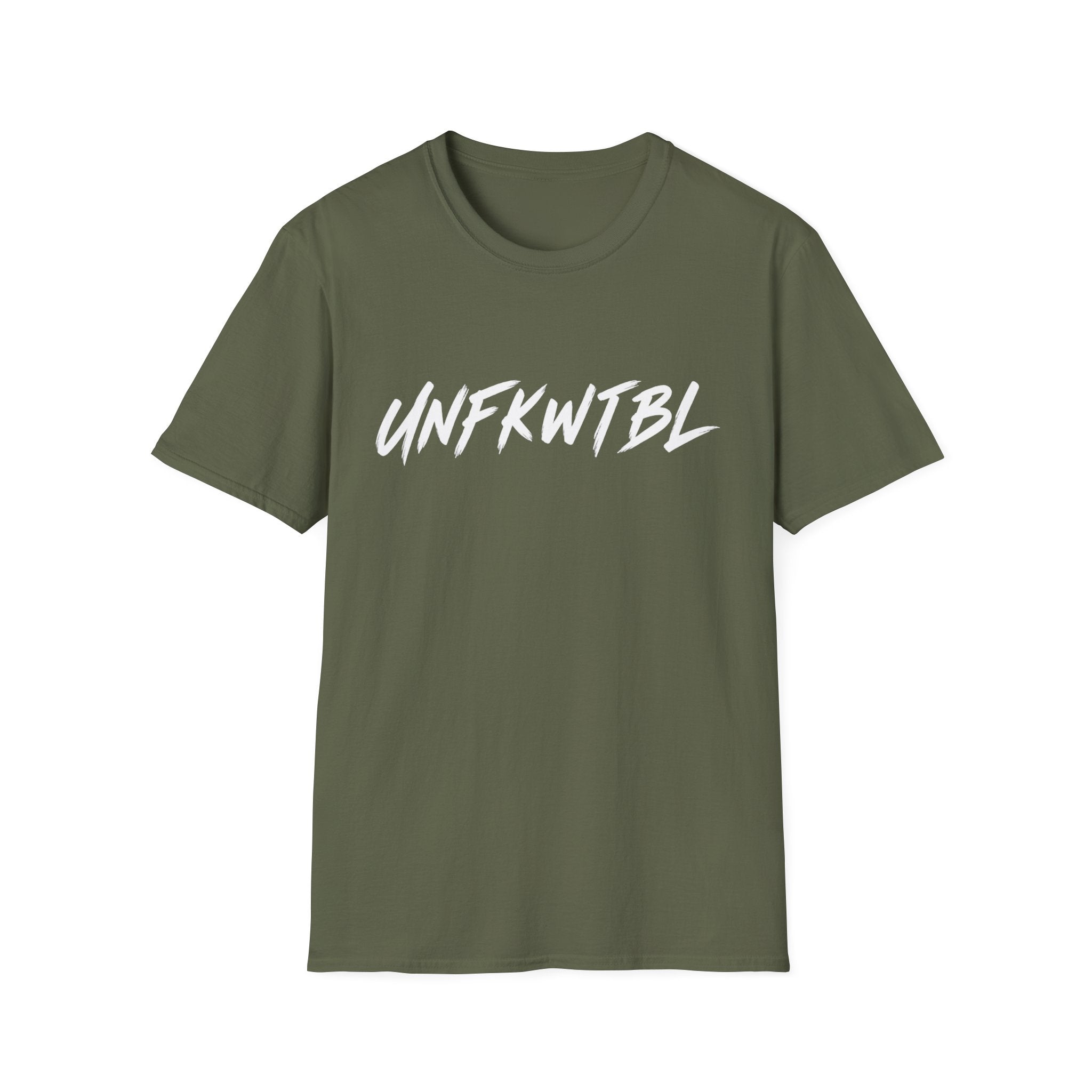 Unfkwtbl Graphic T‑Shirt — Bold White Script Tee