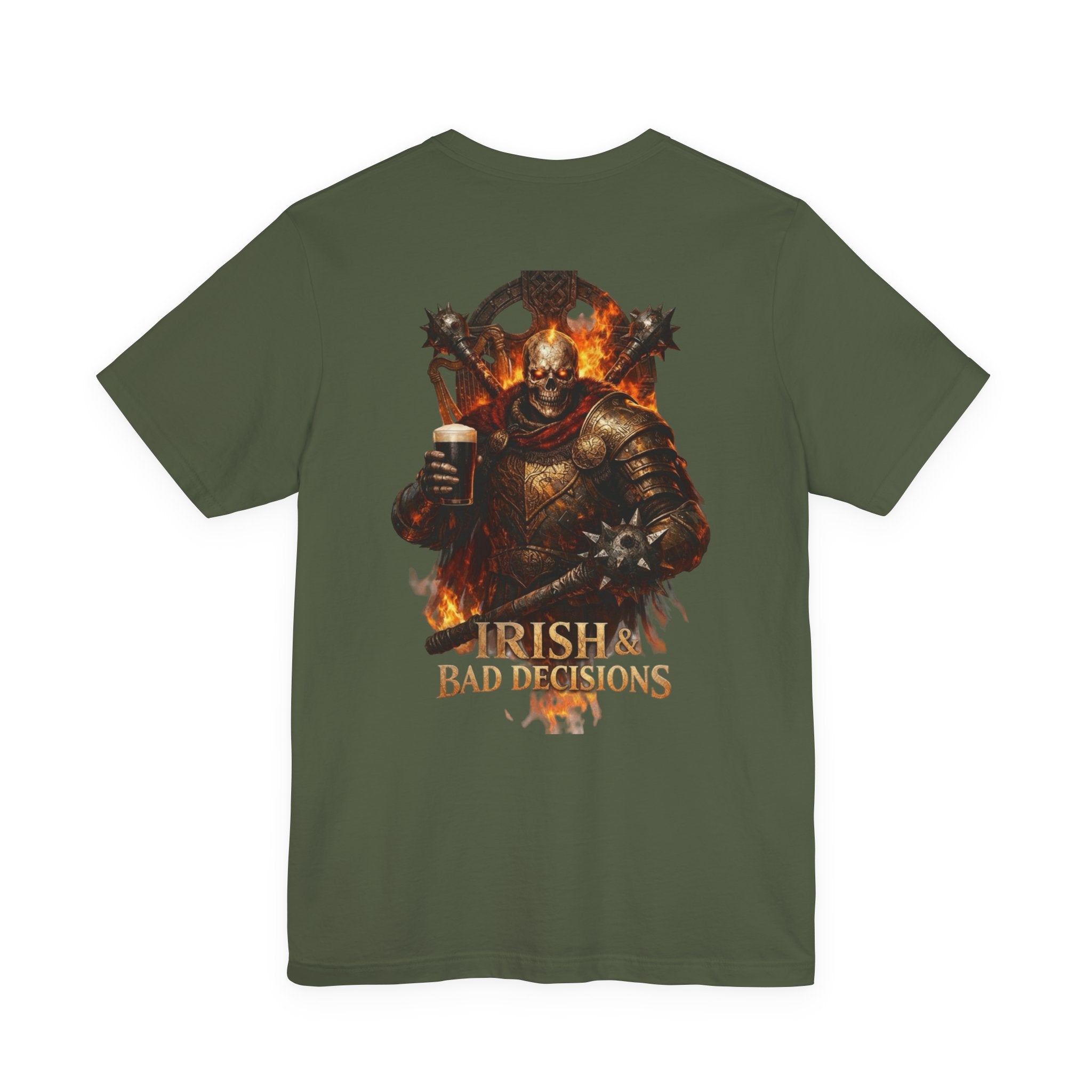 Irish Bad Decisions T-Shirt — Medieval Knight Drinking St. Patrick’s Day Tee