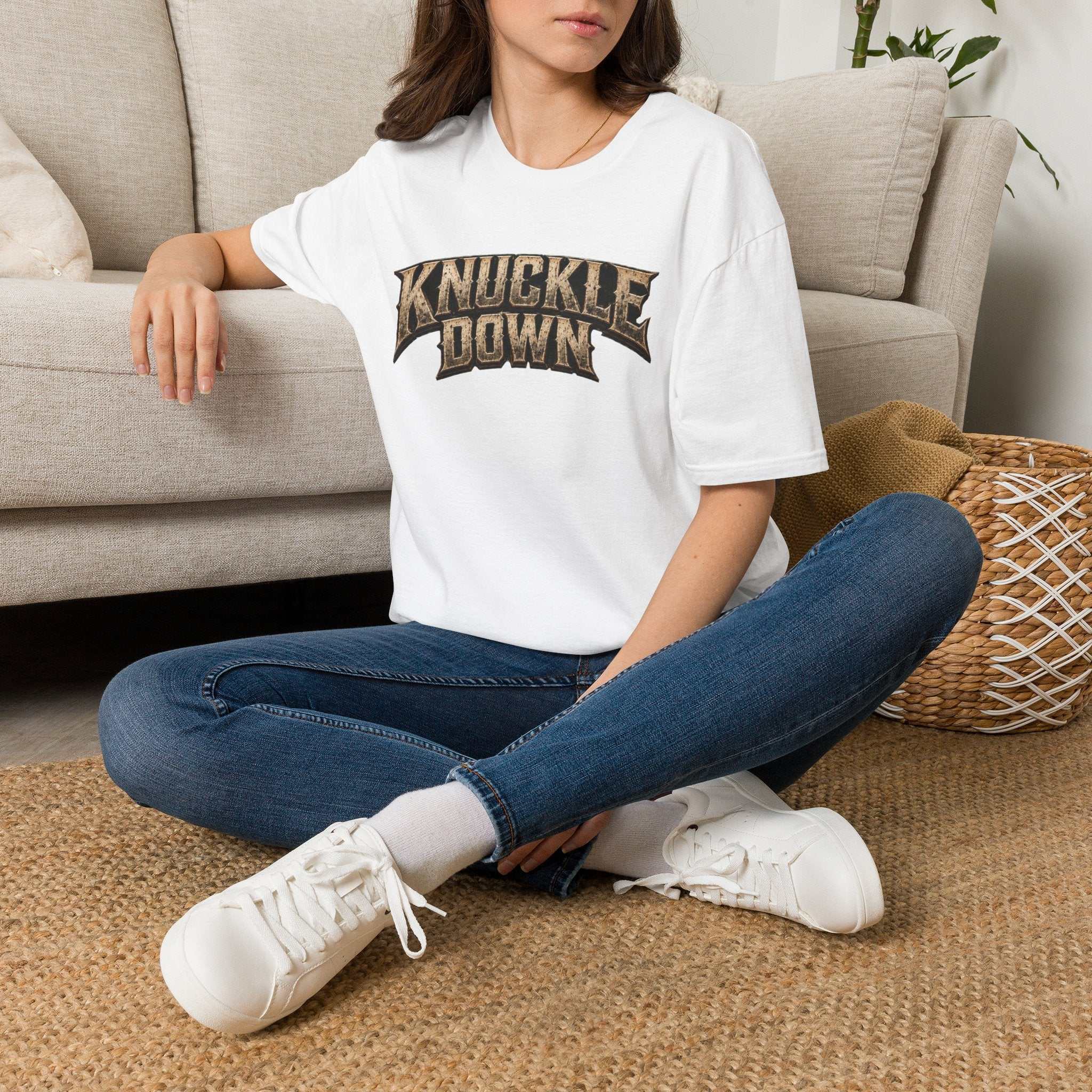 Knuckle Down Graphic T‑Shirt — Vintage Rugged Fighting Vibe