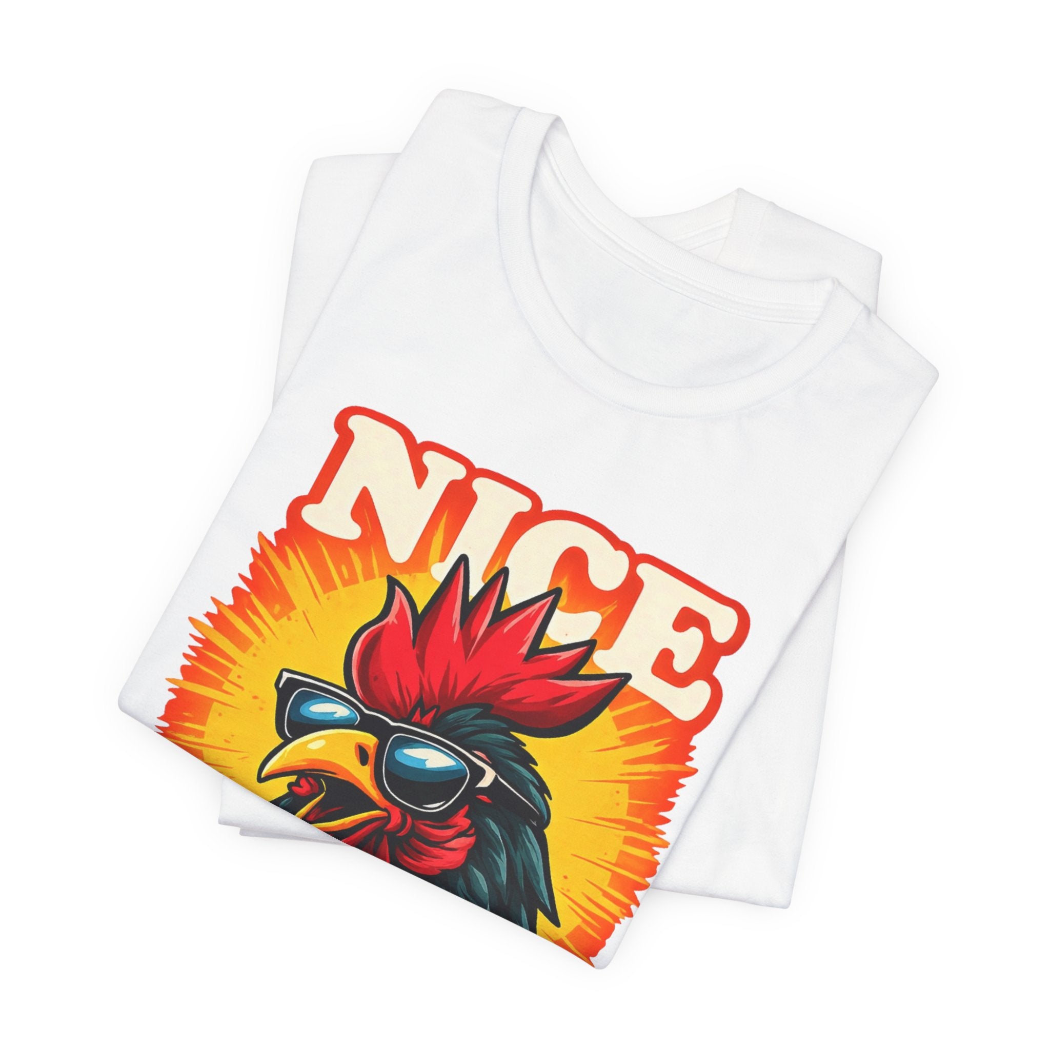 Nice Rooster T-Shirt — Cool Sunglasses Chicken Graphic Tee