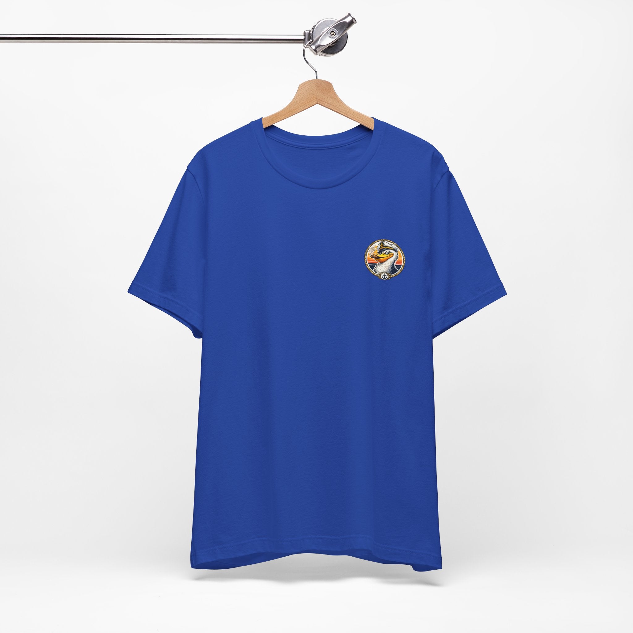 Duck Captain Graphic Tee — Sailor Duck Drinking Rum Retro Beach Shirt