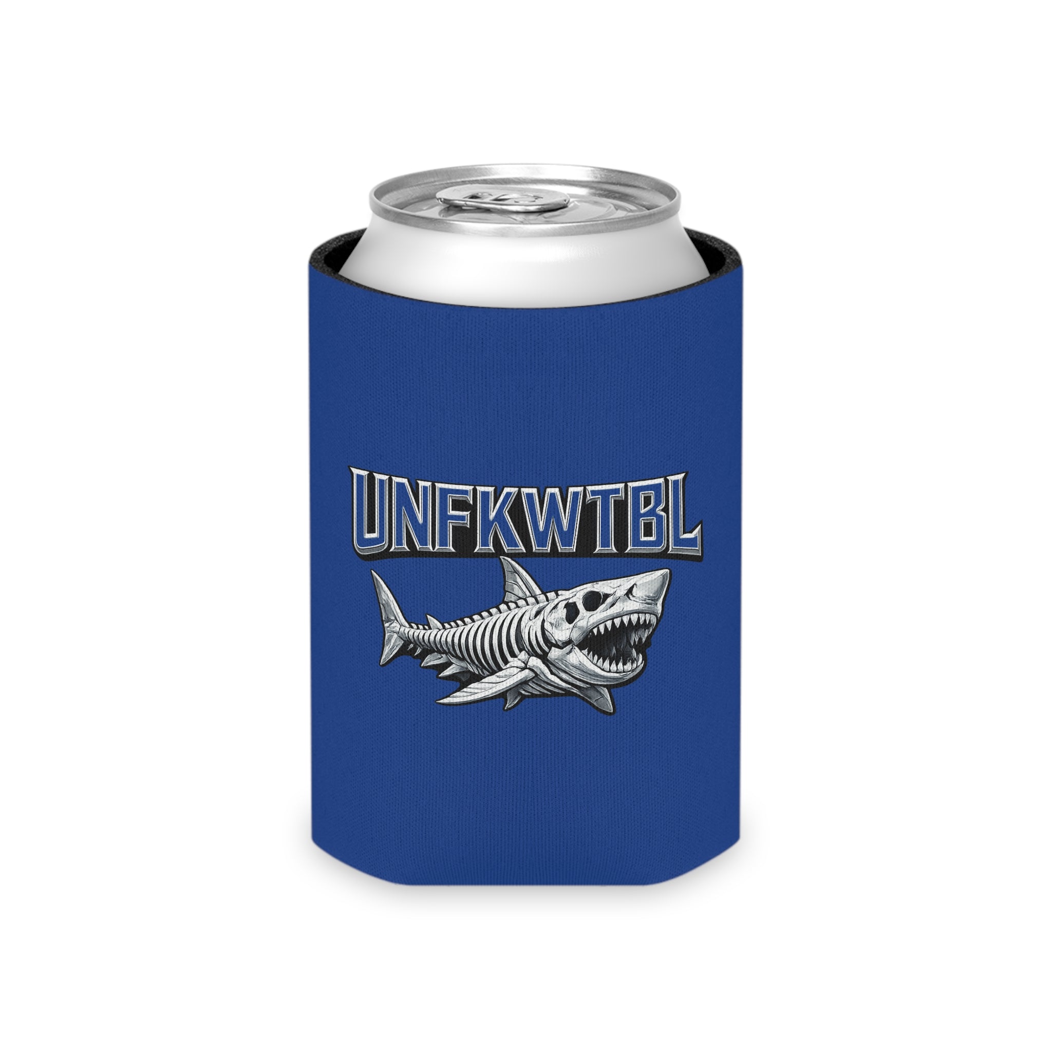 UNFKWTBL Shark Skeleton Can Cooler — Insulated Beer Koozie for Beach & Boating