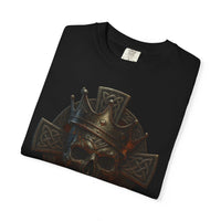 UNFKWTBL Skull King with Celtic Cross Design Unisex T-shirt