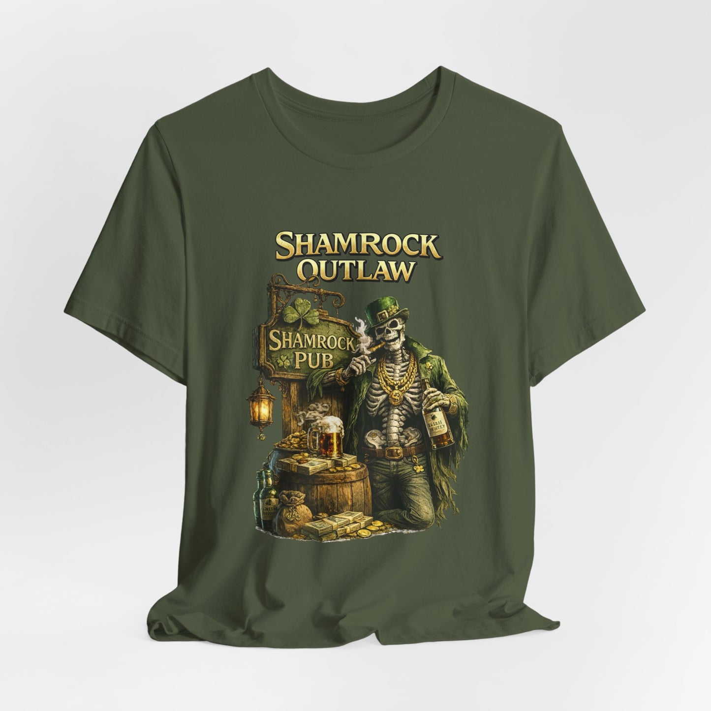 Shamrock Outlaw Tee — Vintage Irish Pub St. Patrick’s Day T‑Shirt