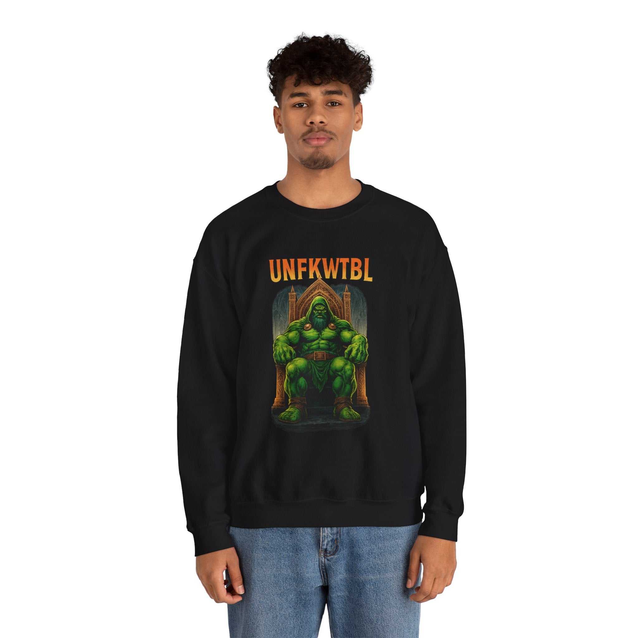 Norse Beast Heavy Blend Sweatshirt unisex crewneck with mythical design and cozy fabric blend
