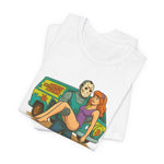 Horror Mashup Tee — 'No Give Backs' Jason & Daphne Retro Graphic T-Shirt