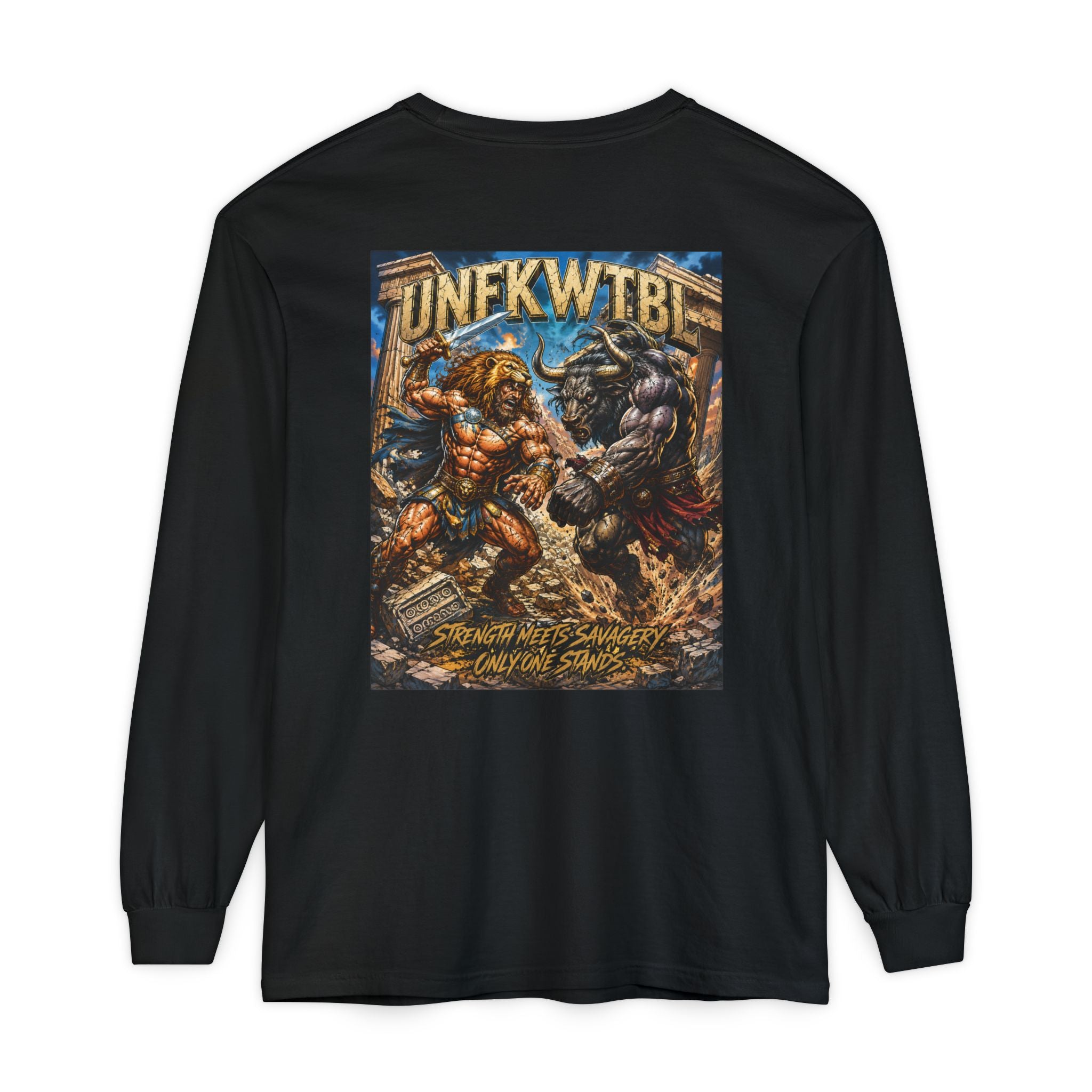 Hercules vs Minotaur Graphic Long Sleeve Tee