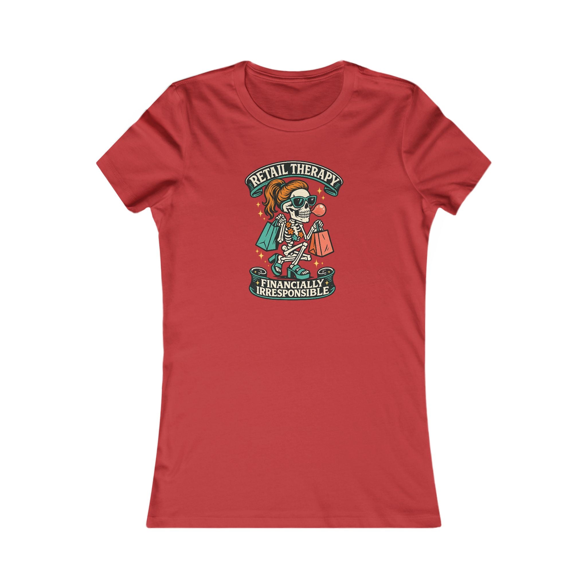T‑Shirt — "Retail Therapy, Financially Irresponsible" Women's Graphic Tee (Shopping Humor)
