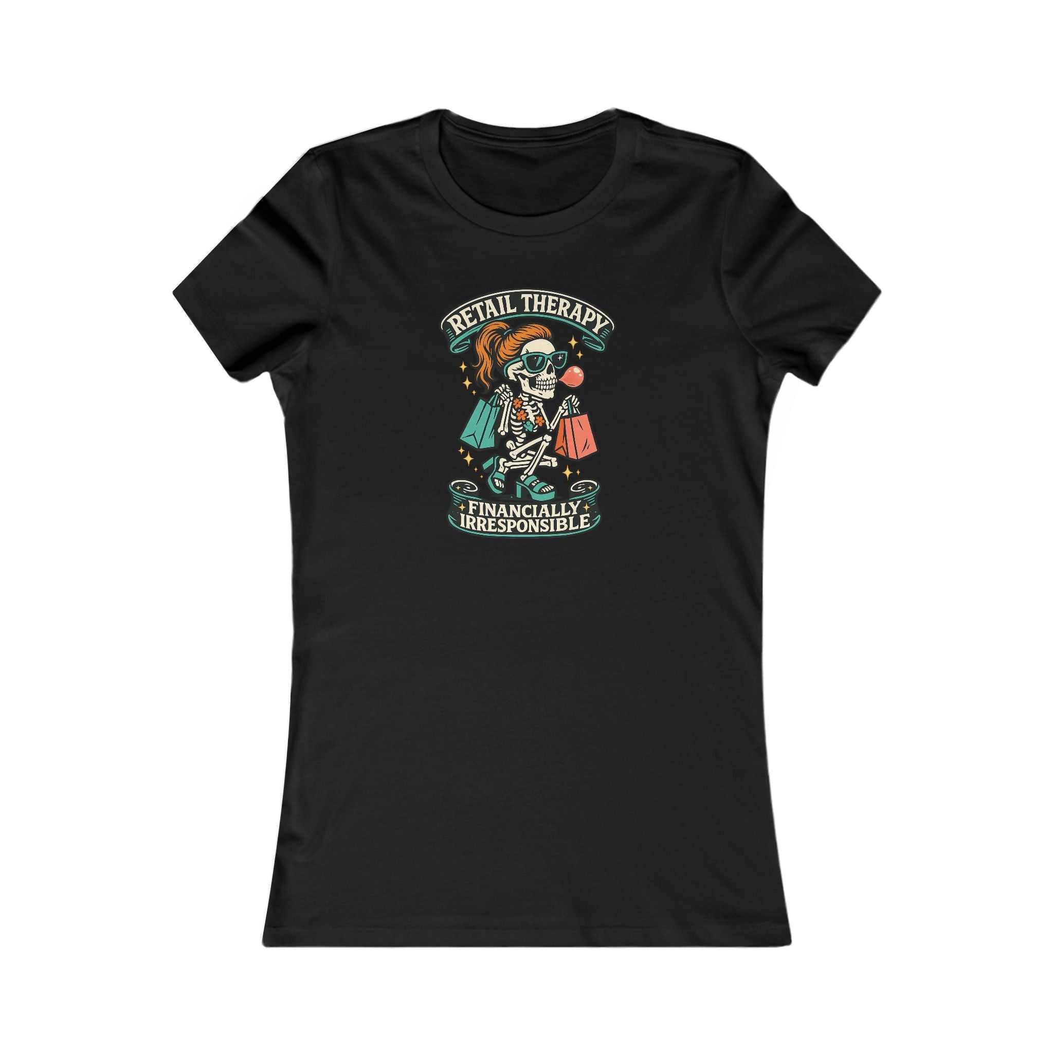 T‑Shirt — "Retail Therapy, Financially Irresponsible" Women's Graphic Tee (Shopping Humor)