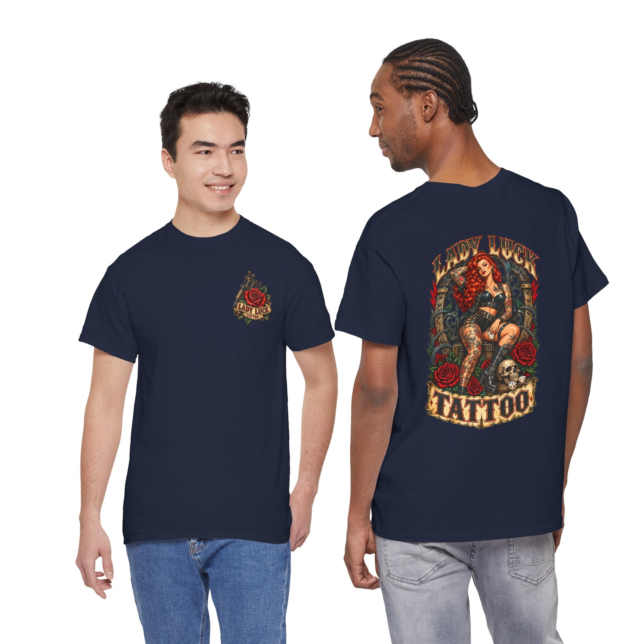 Lady Luck Tattoo Rebel Pinup Men’s Tee