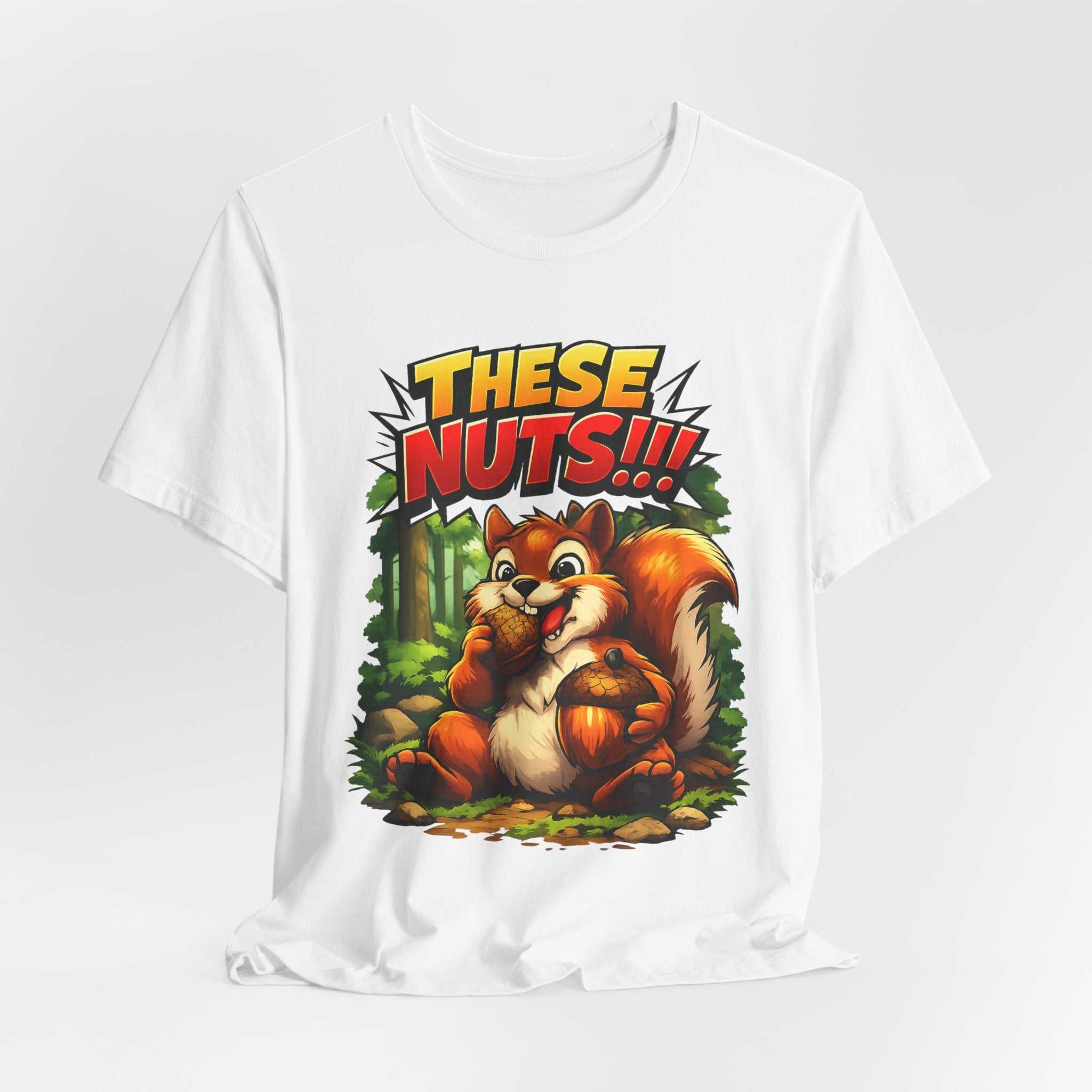 Graphic T-Shirt - Playful Squirrel Woodland Design for Casual Wear
