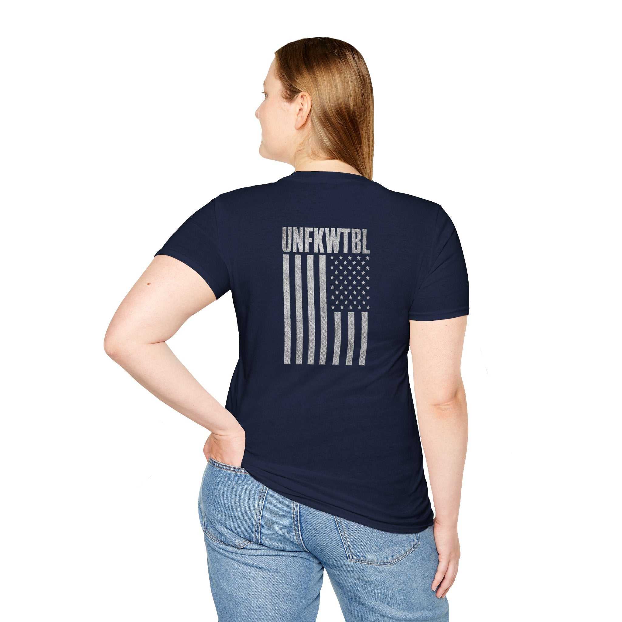UNFKWTBL T-Shirt with "Respect Few. Fear None." bold distressed print on soft ring-spun cotton tee