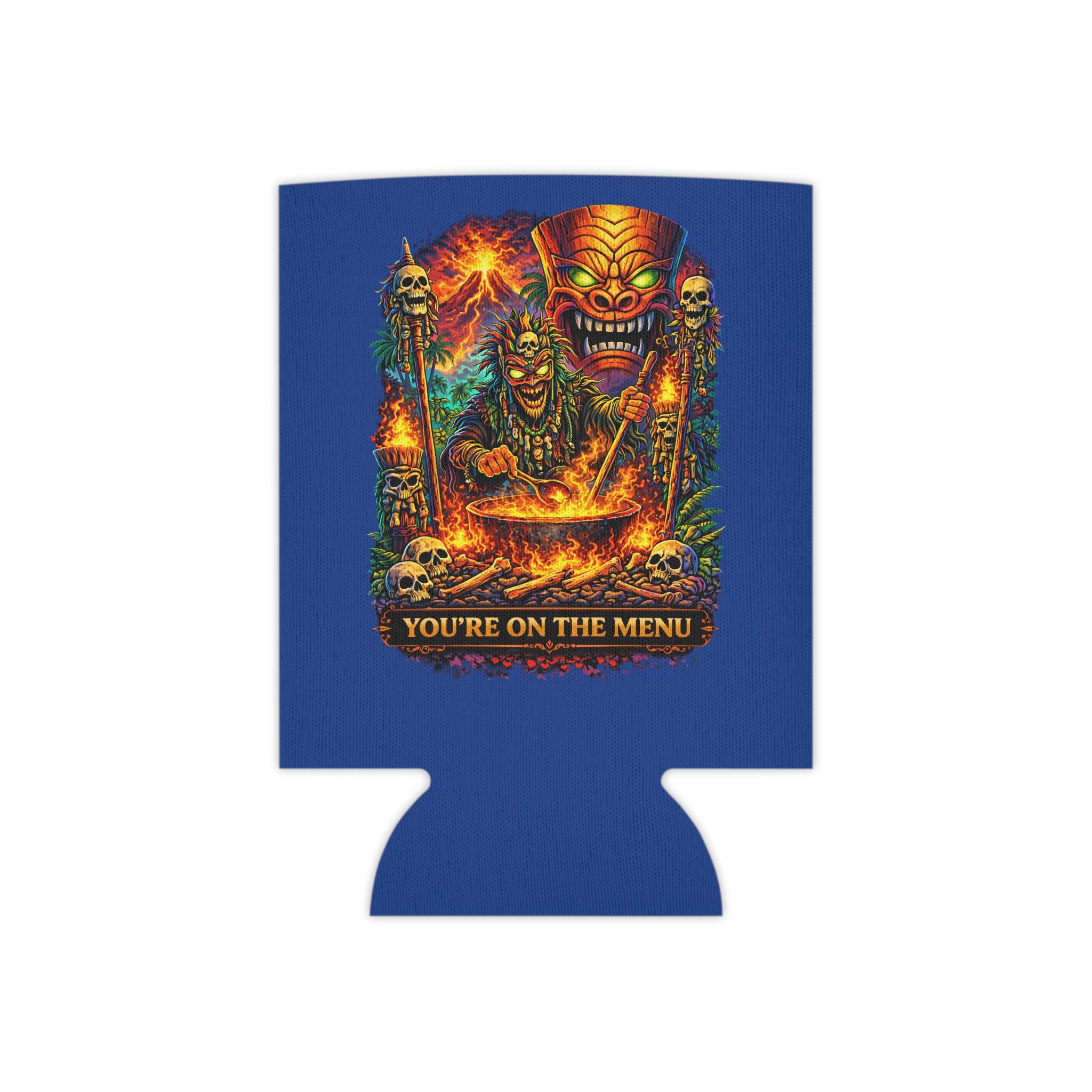 Can Cooler - "Stay Cold" Skull Hand Beer Koozie (You’re On The Menu)