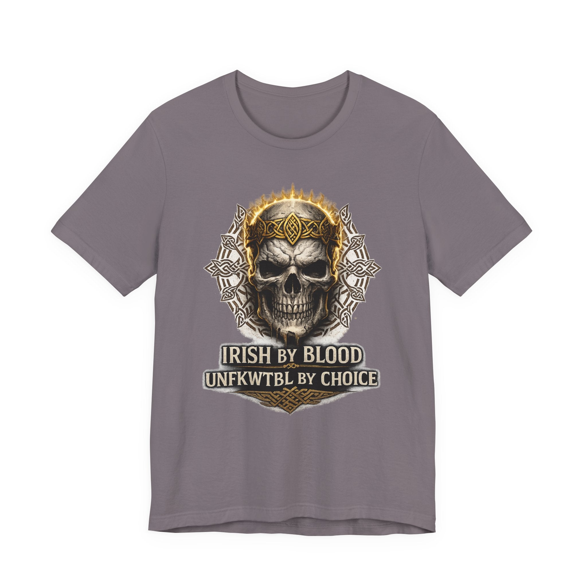 Skull Irish Tee — "Irish by Blood, Unfkwtbl by Choice" Graphic T-Shirt