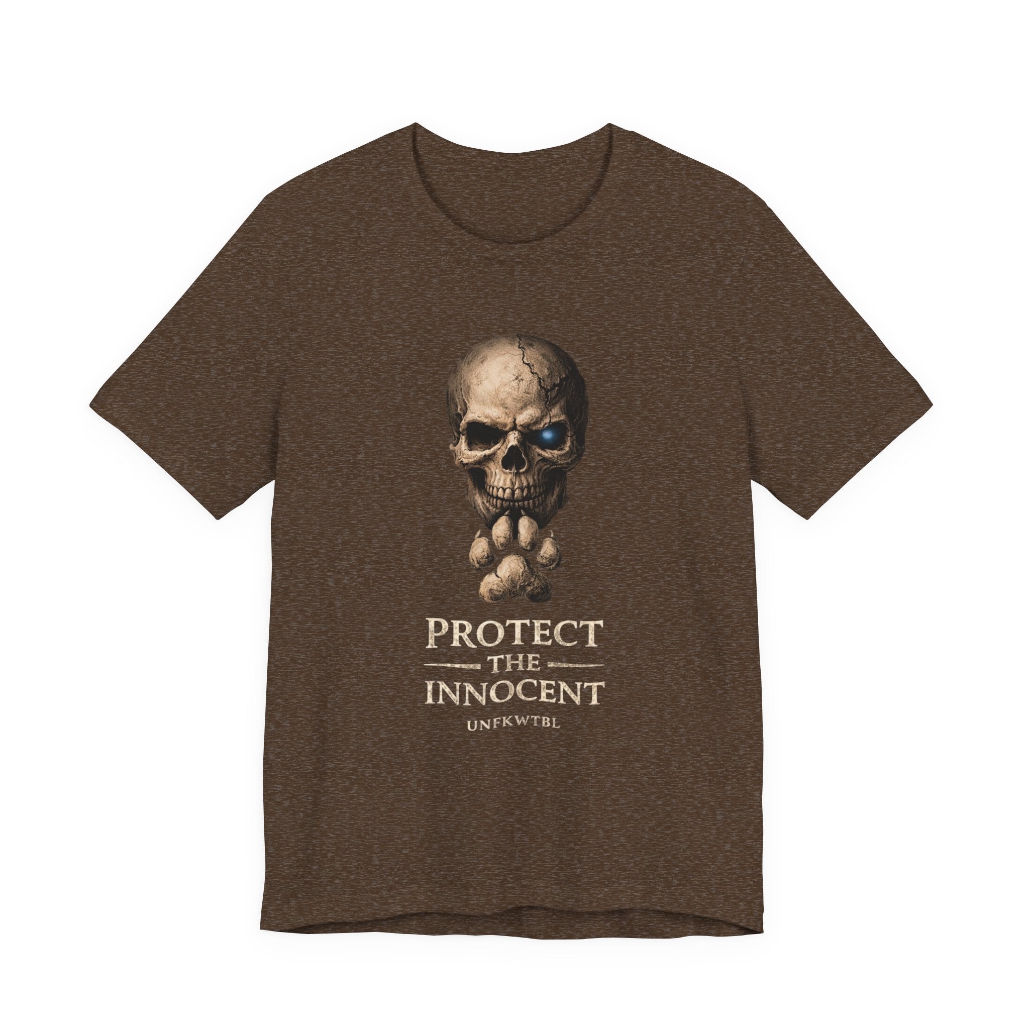 Protect the Innocent Skull Tee — "Harm Them... Answer For It." Statement T-Shirt