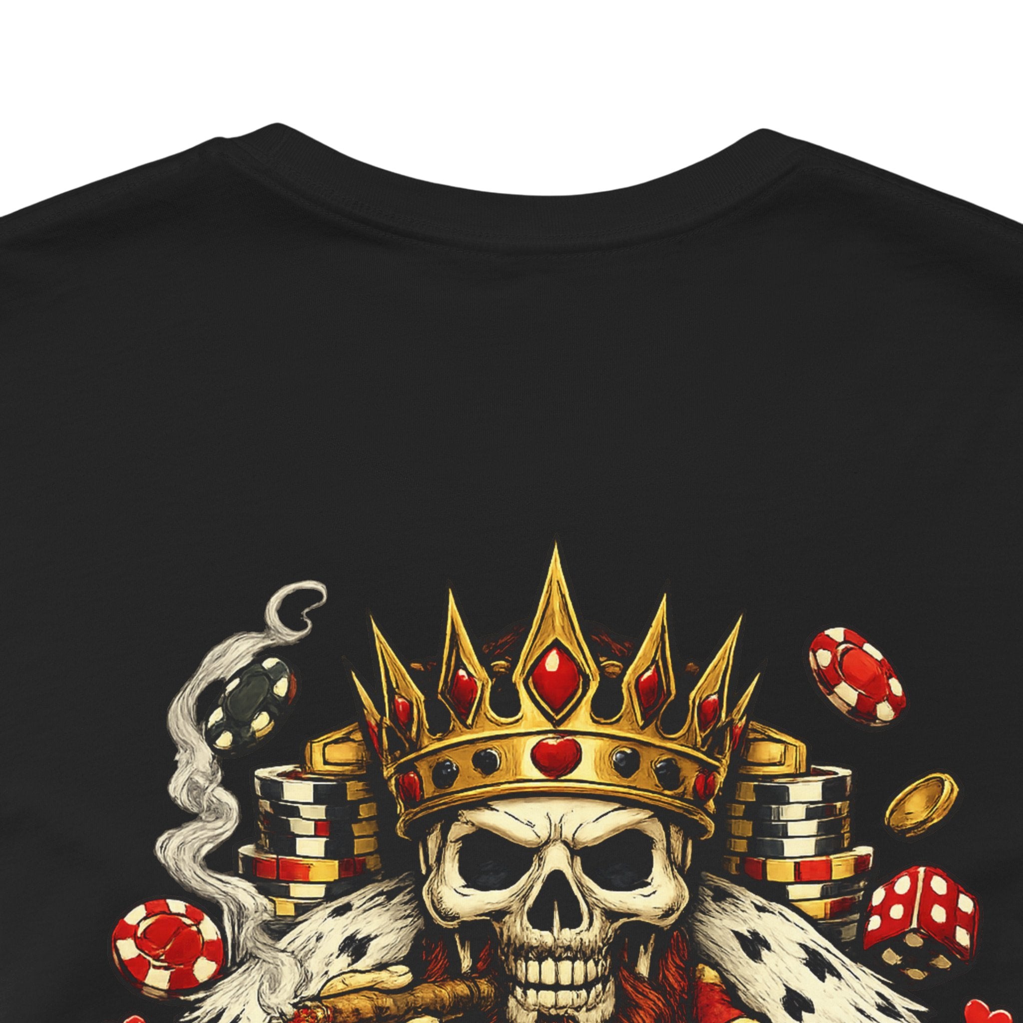 King of Hearts Skull Tee — Poker Playing Card Royalty Graphic T-Shirt