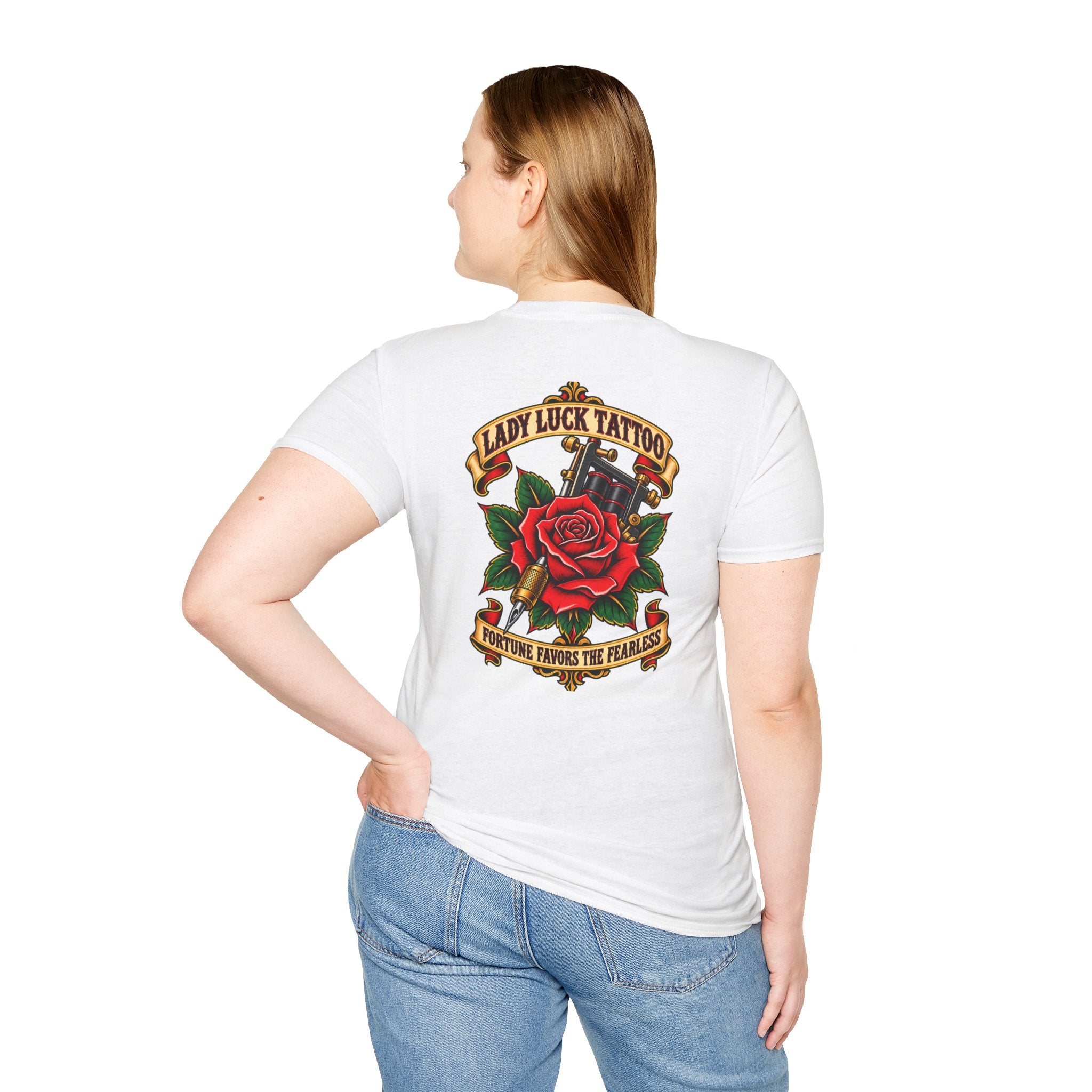 Lady Luck Tattoo Fortune Favors the Fearless Tee