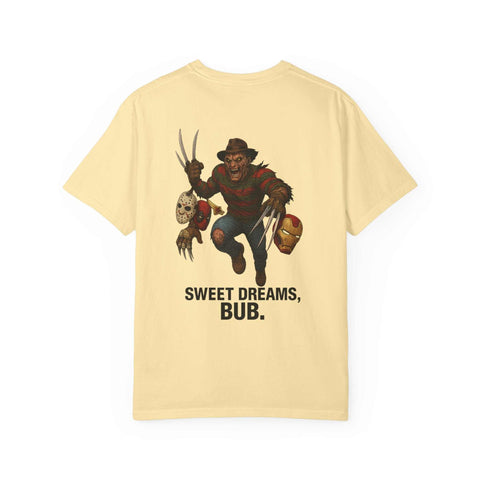 Horror Movie Mashup Unisex T-shirt with Freddy Krueger and Wolverine