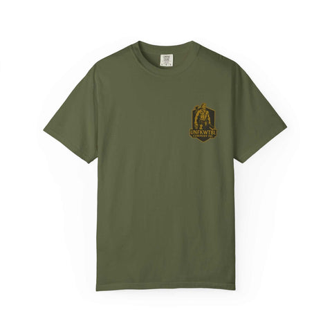 Eternal Stormbearer T-Shirt unisex garment-dyed olive green casual cotton tee with fantasy graphic design