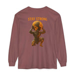 Atlas Stay Strong long sleeve tee with durable cotton fabric and ribbed cuffs