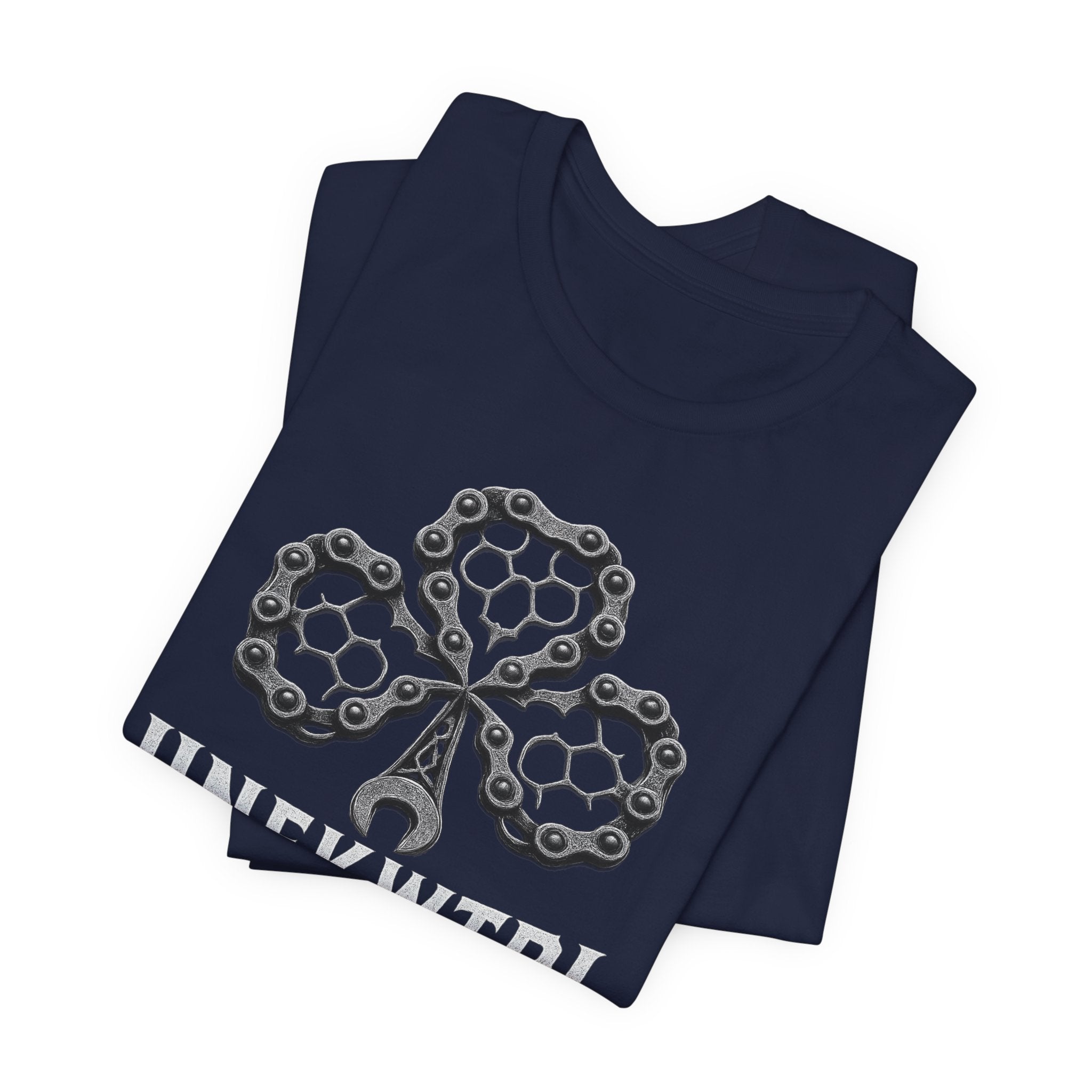 Unfkwtbl Bike Chain Clover Tee - Mechanic Cycling Garage Shirt