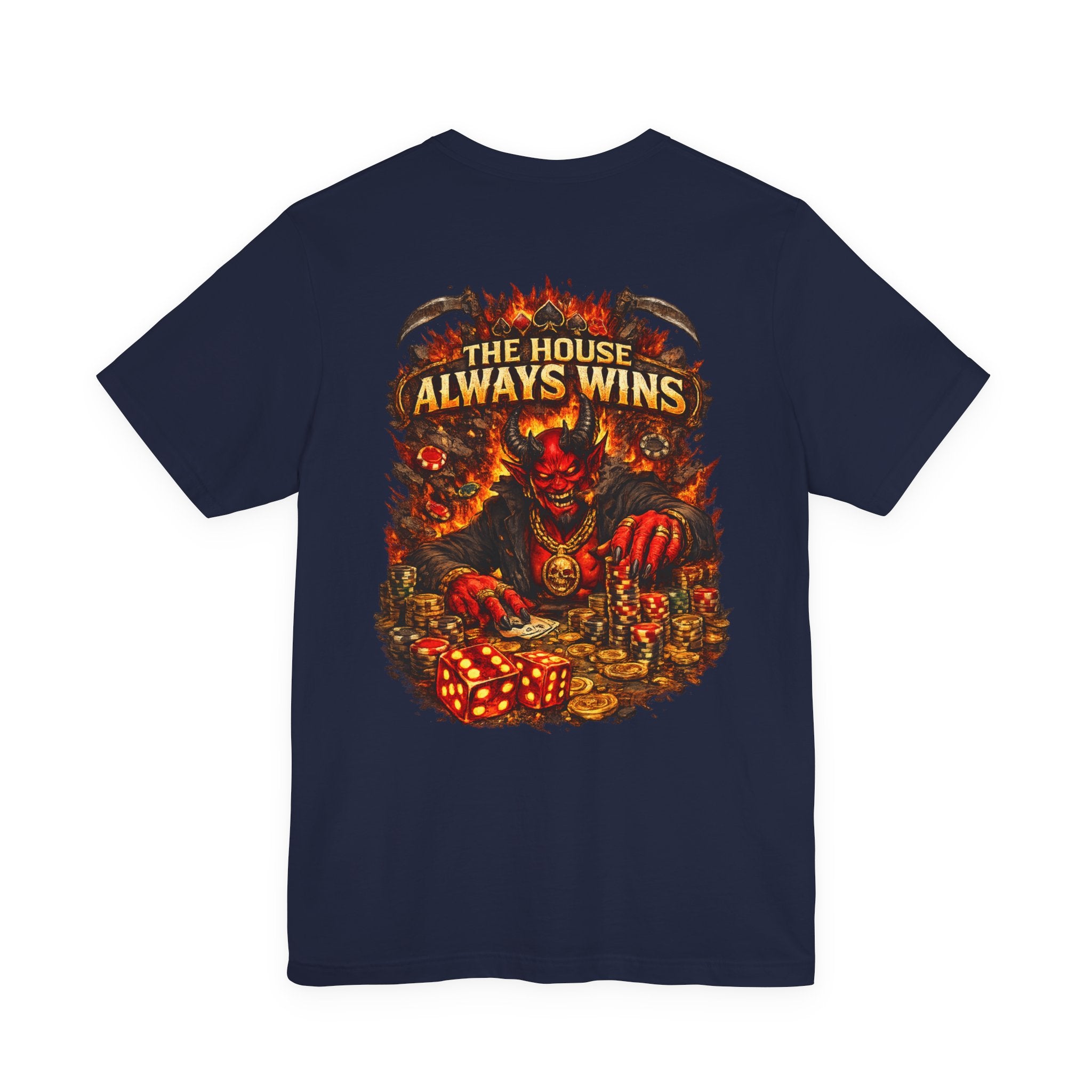 The House Always Wins T-Shirt — Devil Casino Poker Graphic Tee