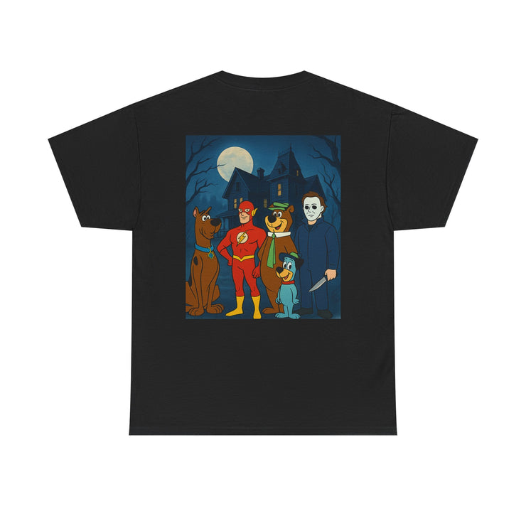 Graphic Tee - One Badass Crew Horror and Saturday Morning Cartoons