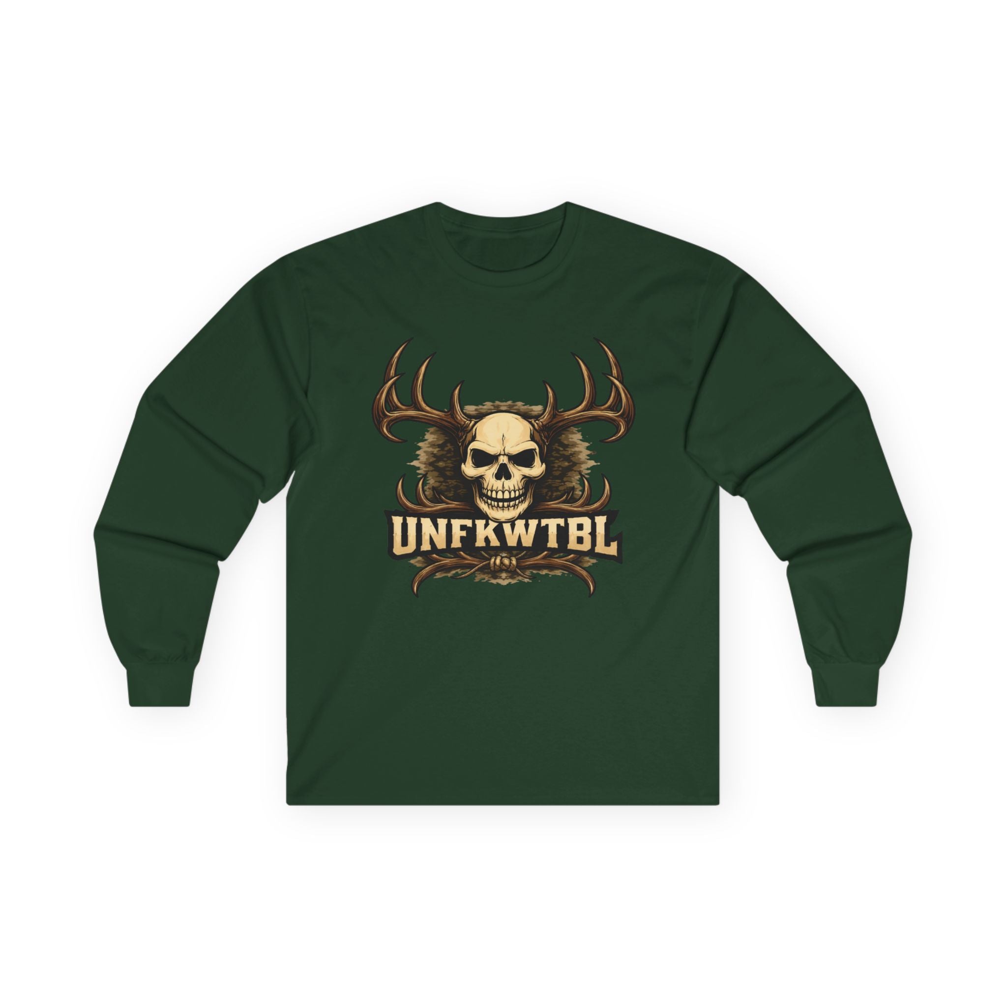 Skull & Antlers Long Sleeve Tee — UNFKWTBL Graphic