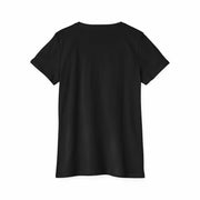 Black women's organic cotton short sleeve t-shirt by Royal Apparel, eco-friendly and breathable