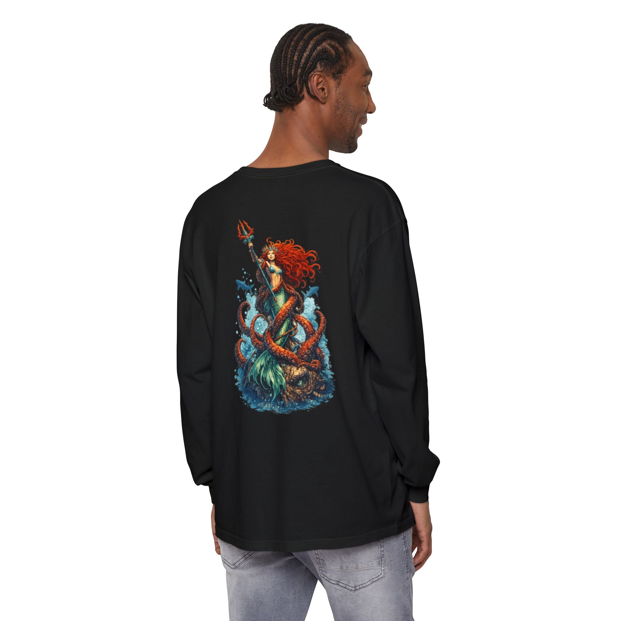Mermaid & Kraken Graphic Long Sleeve Tee