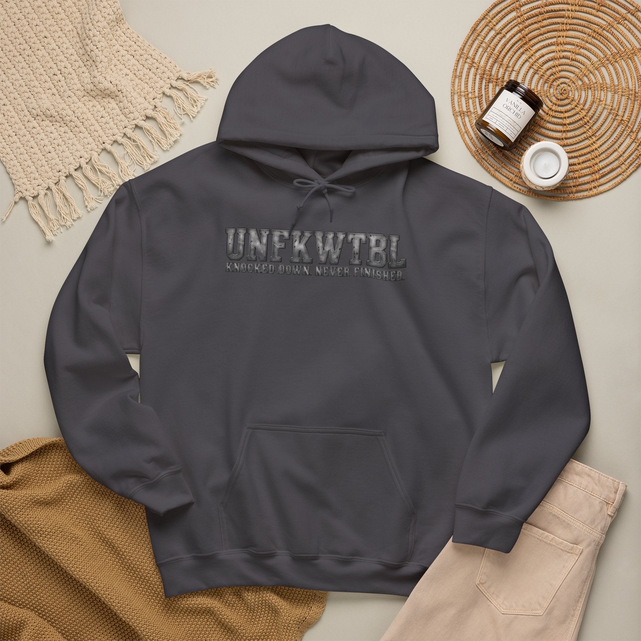 Hoodie — UNFKWTBL Distressed Logo Pullover