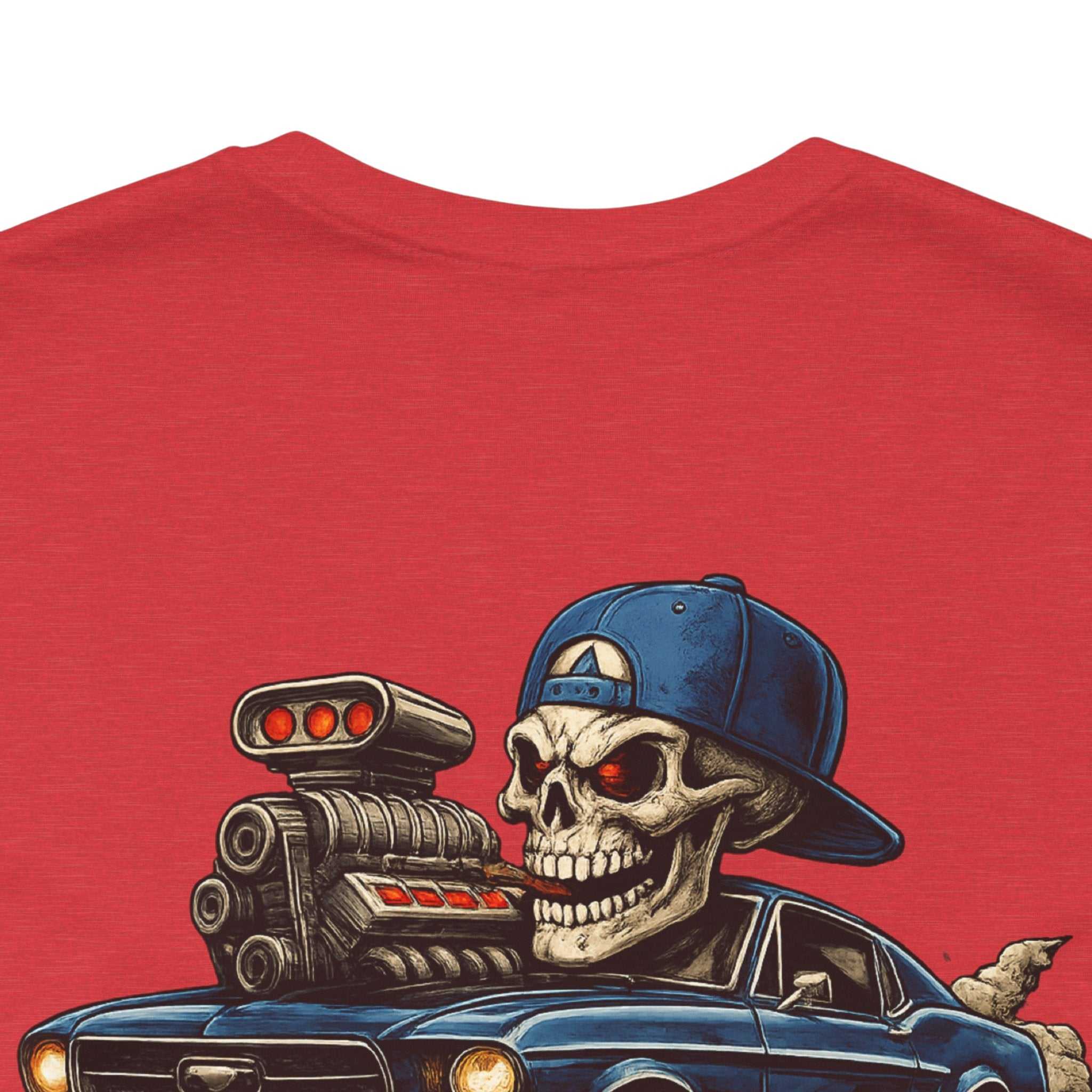 Still Raisin' Hell T‑Shirt - Skull Muscle Car Graphic Tee