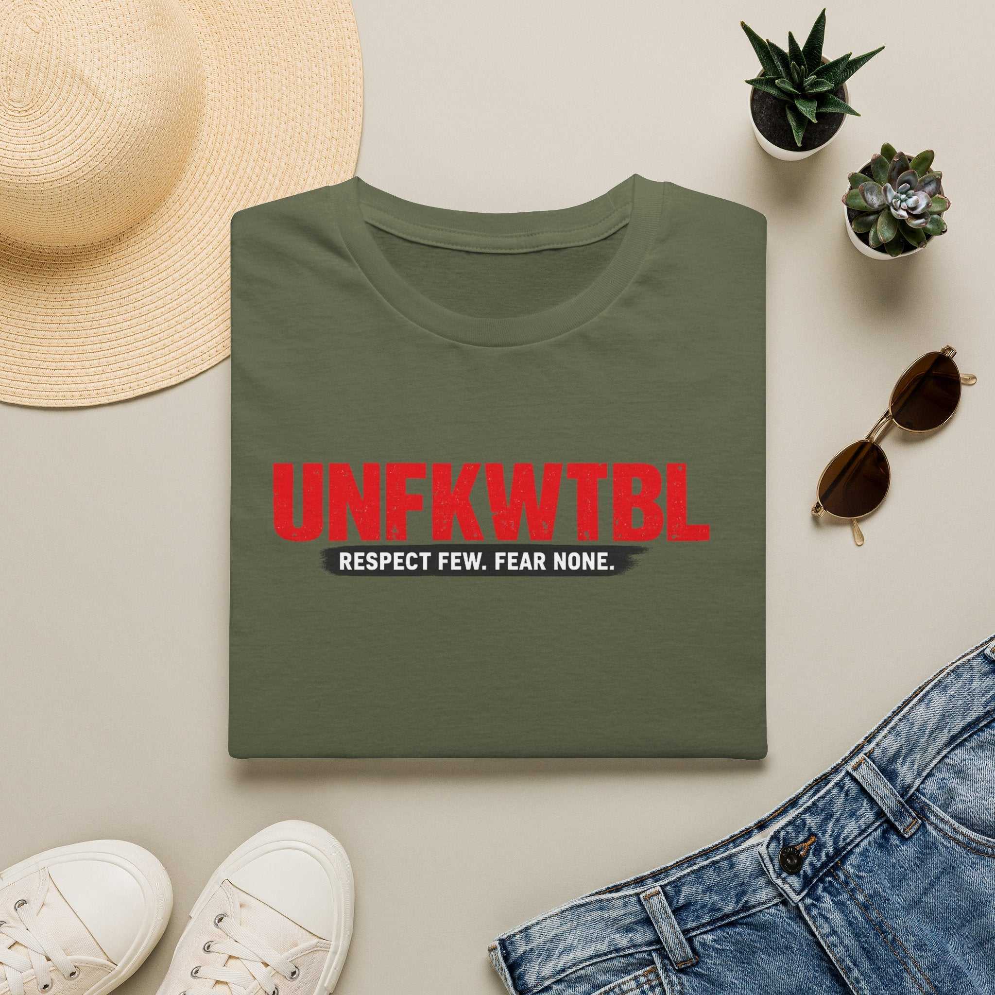 T‑Shirt — UNFKWTBL “Respect Few. Fear None.” Bold Graphic Tee
