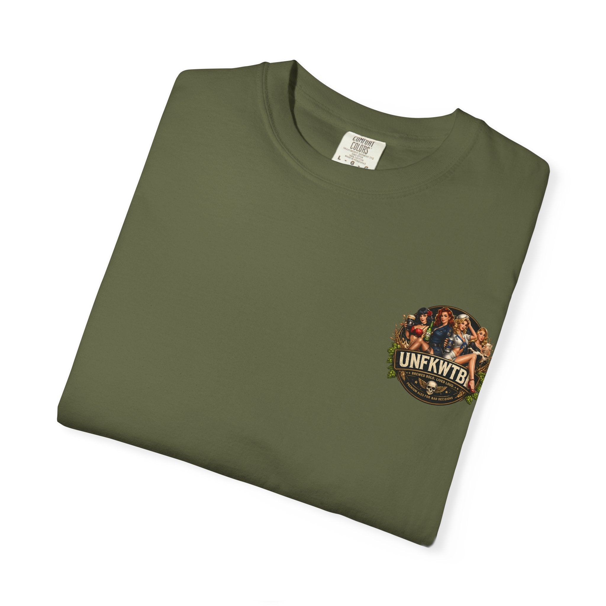 Beer Pinup T-Shirt – "Good Ale, Bad Choices" Retro Graphic Tee