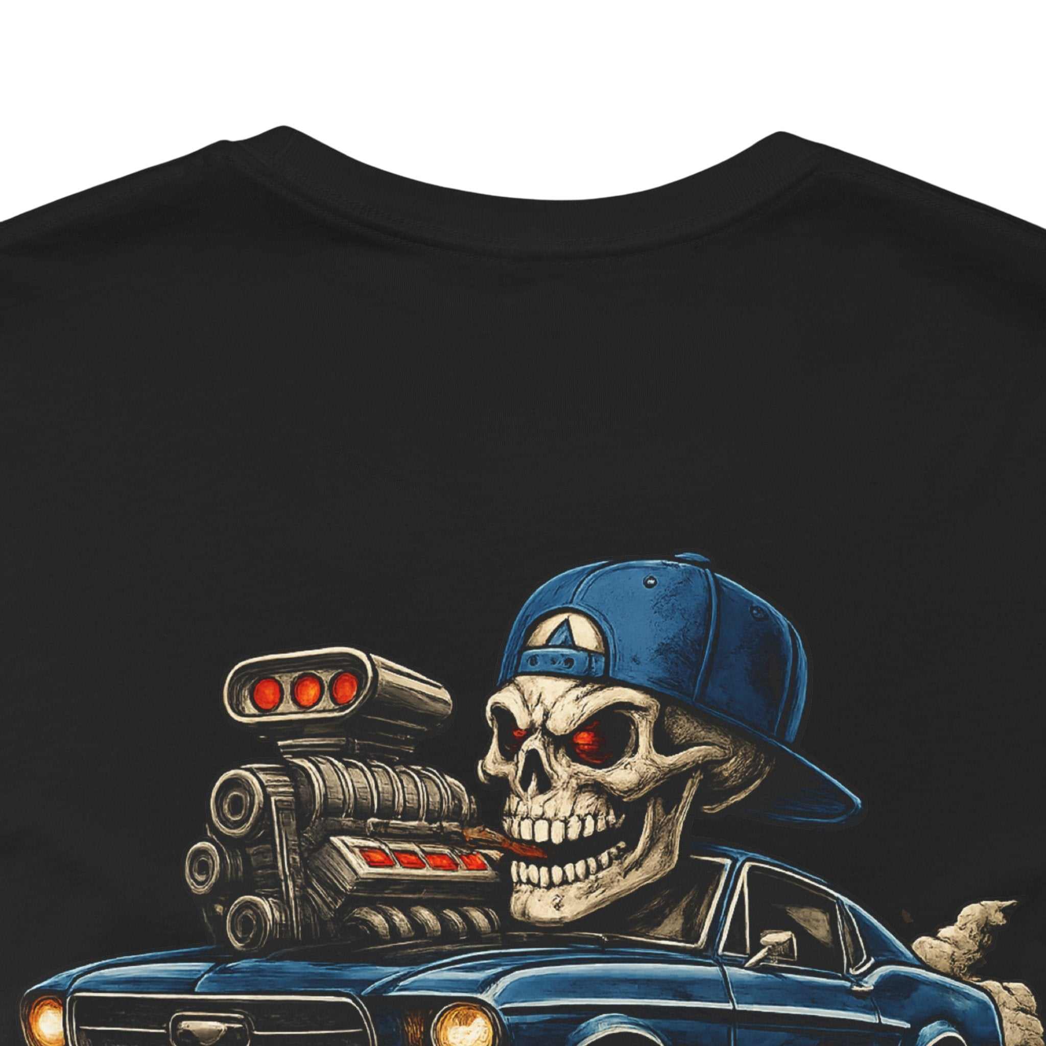 Still Raisin' Hell T‑Shirt - Skull Muscle Car Graphic Tee