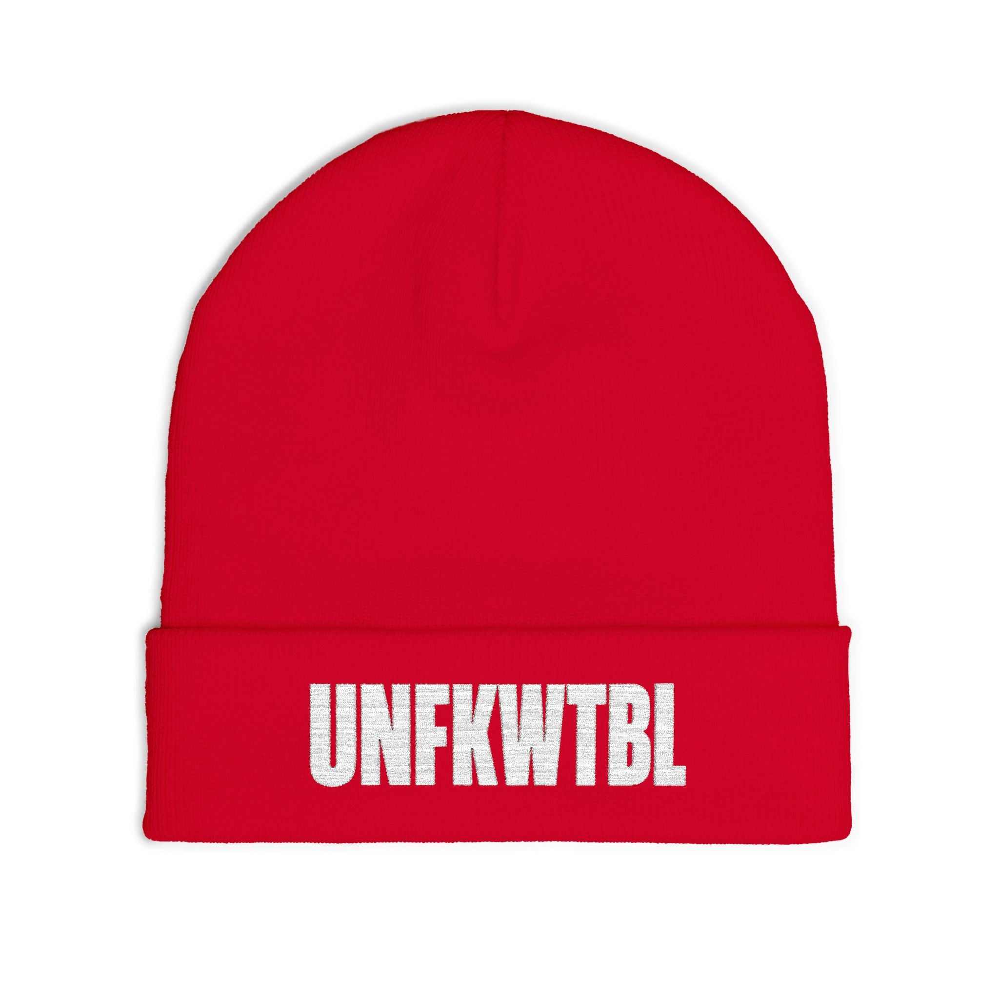 UNFKWTBL Embroidered Knit Beanie – Bold Streetwear Winter Hat