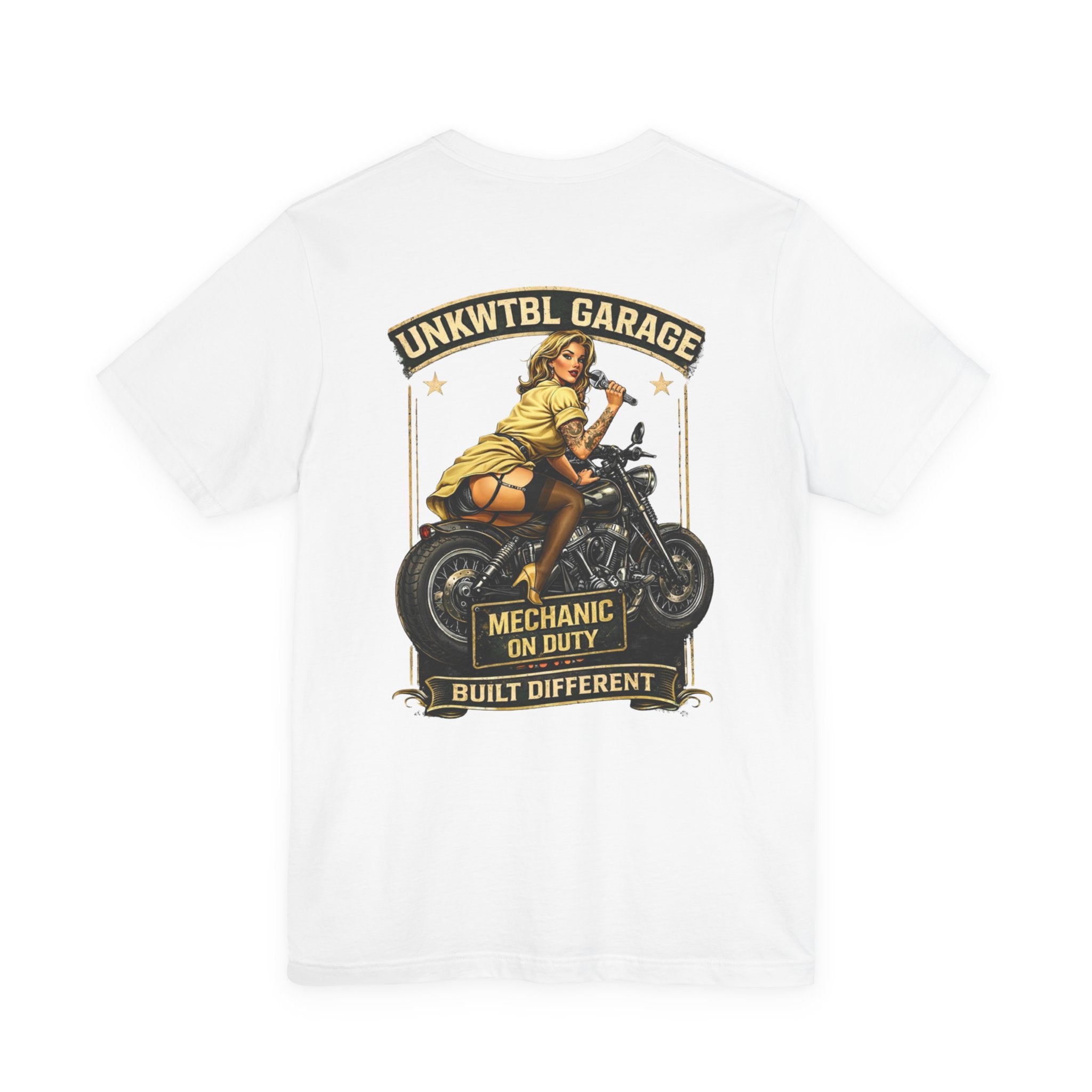 Mechanic On Duty Motorcycle Tee — Pinup Garage Vintage T-Shirt