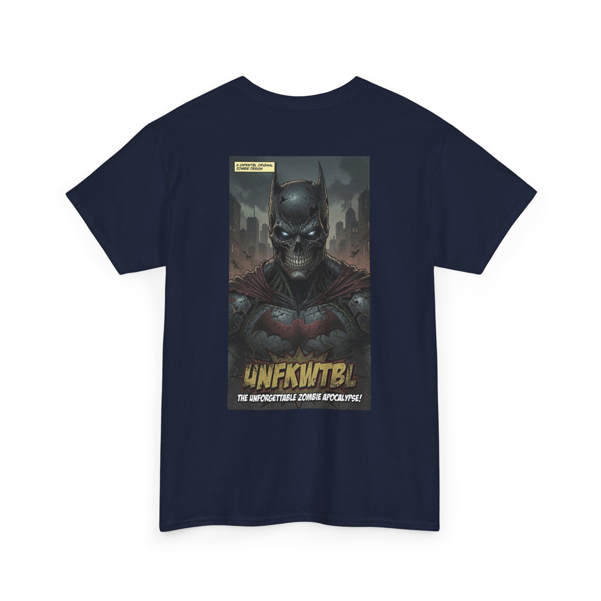 Zombie Apocalypse Dark warrior Graphic Tee — "UNFKWTBL" Retro Comic Poster T-Shirt