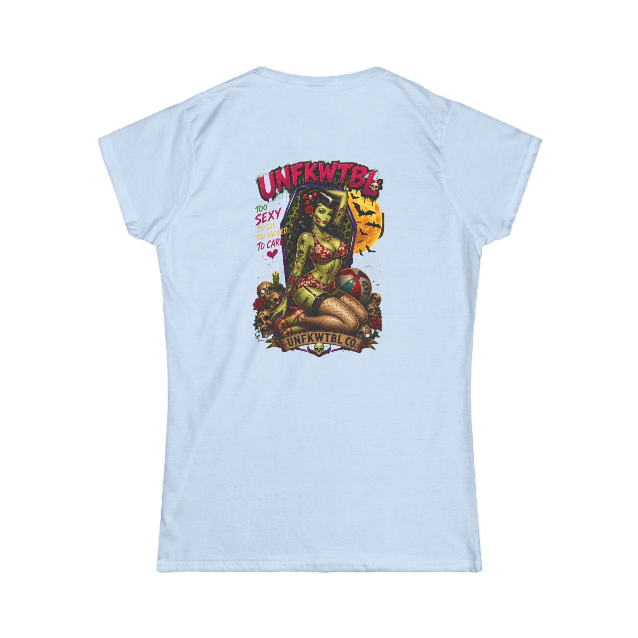 Zombie pinupWomen’s Tee - Classic White Softstyle Crewneck