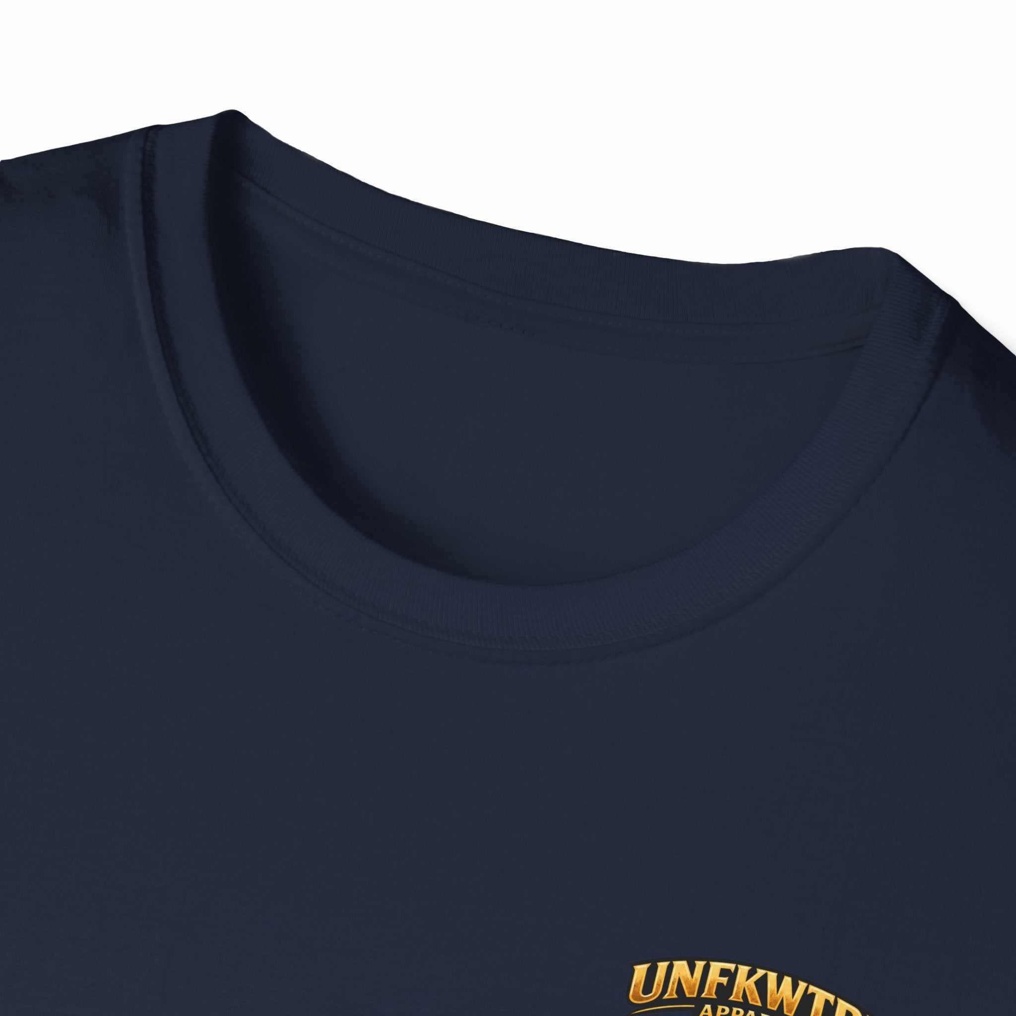 Firefighter T-shirt with hose graphic and badge emblem on breathable cotton tee