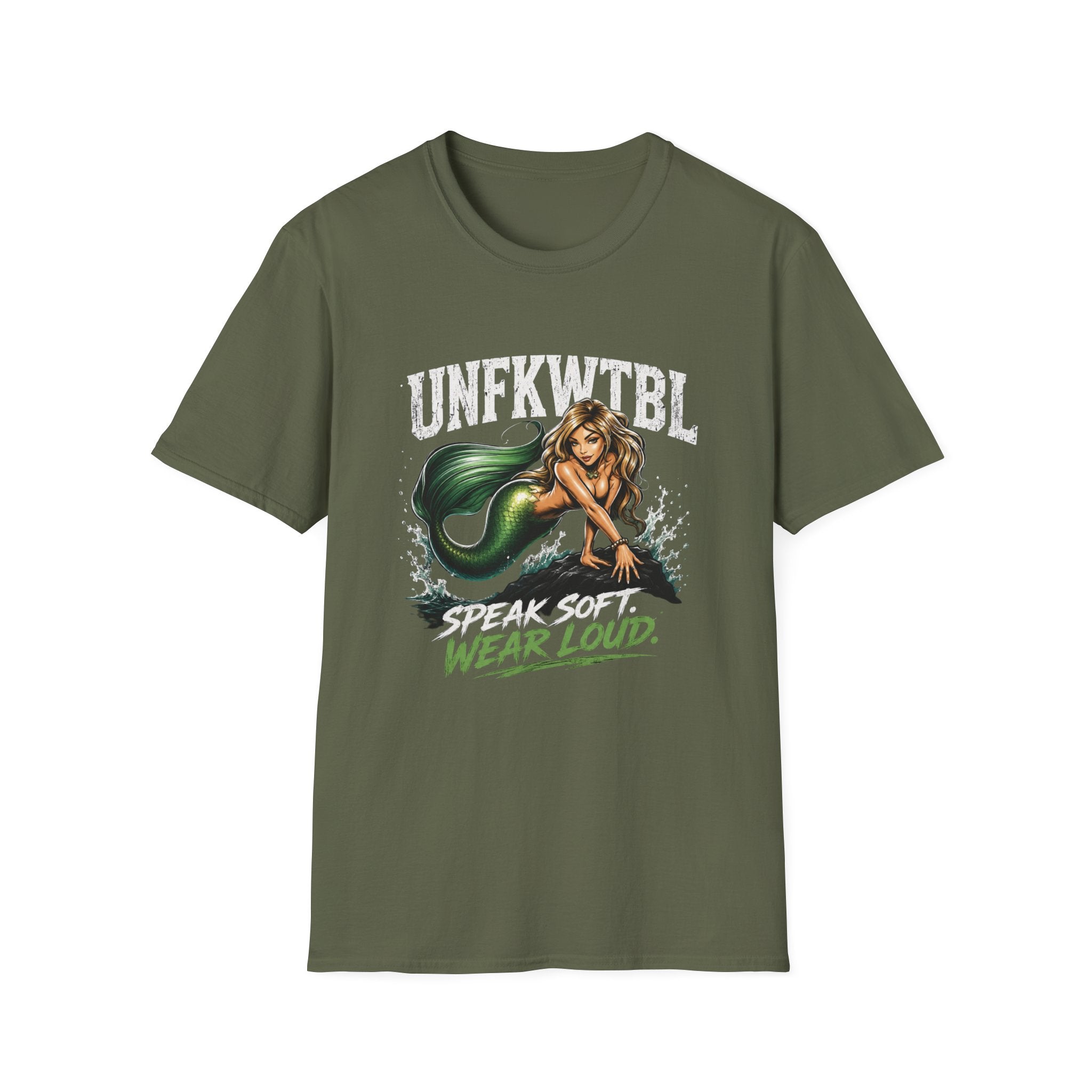 Mermaid Graphic Tee — "UNFKWTBL" Speak Soft, Wear Loud T-Shirt