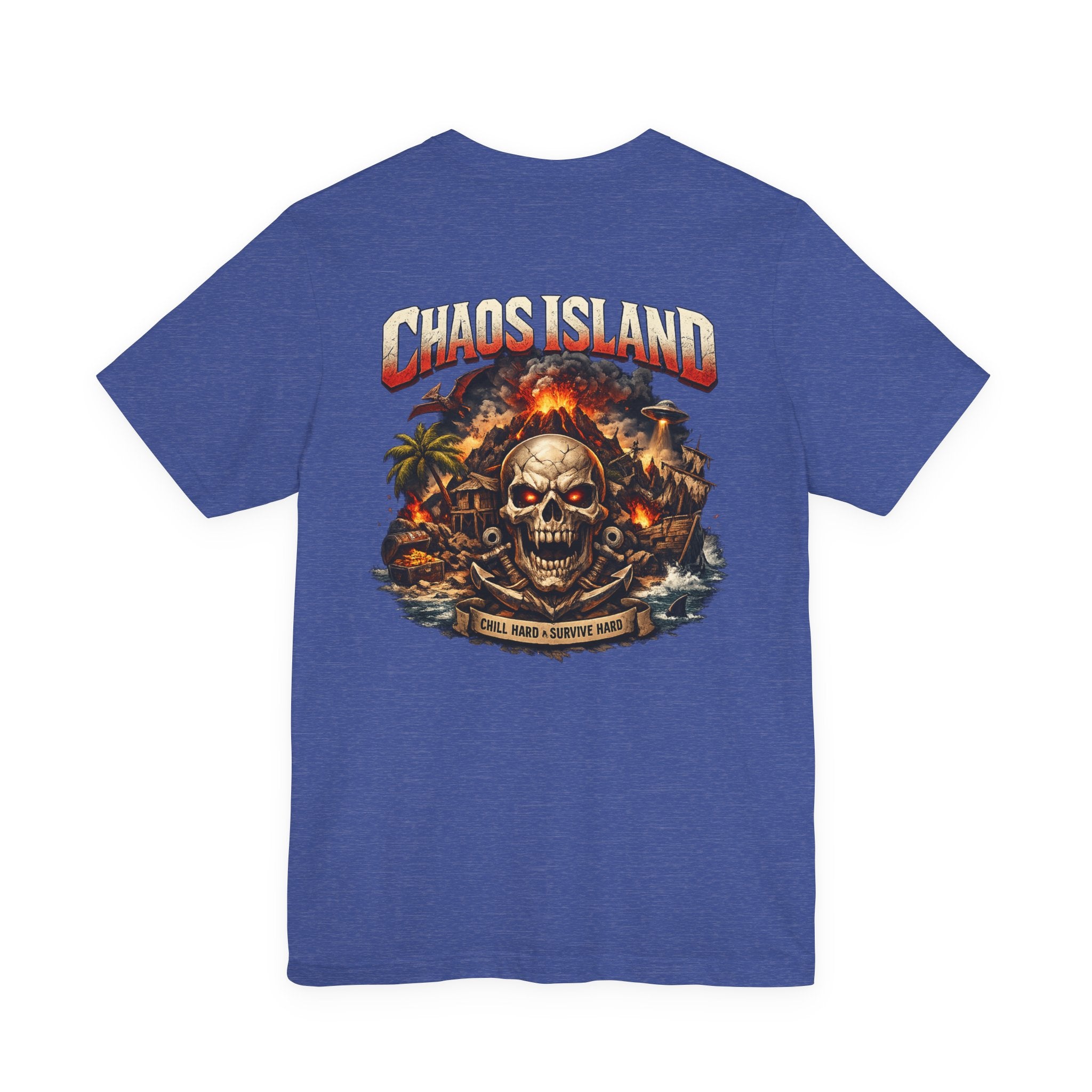 Chaos Island Skull T-Shirt — Tropical Pirate Graphic Tee