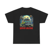 Horror Machine Unisex Heavy Cotton Tee, Graphic Tee, Casual Wear, Halloween Shirt, Horror Lovers Gift, Edgy Streetwear